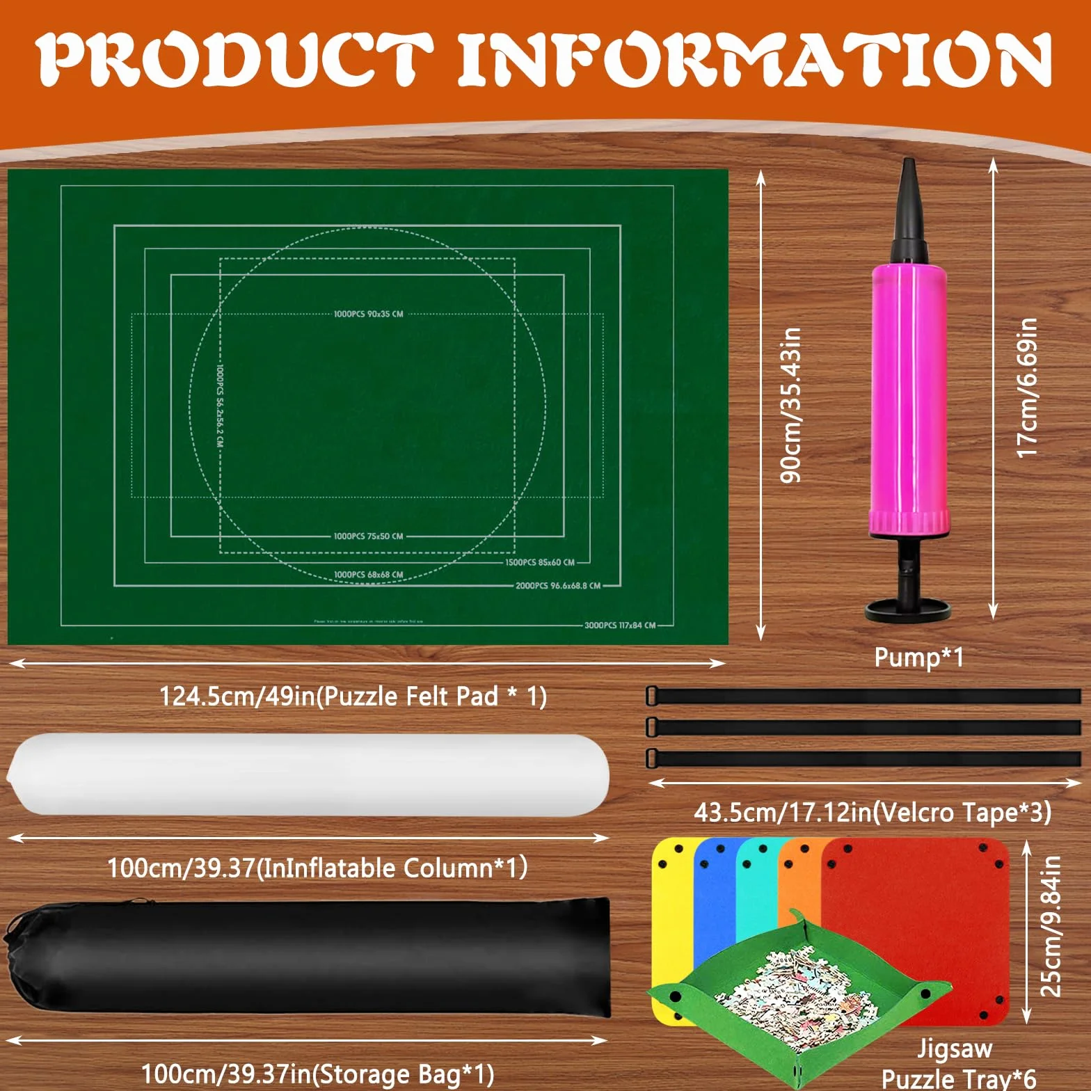 MOYKSRR Tapete Puzzle, Estera de Rompecabezas Portátil, Puzzle Mat Roll Up para 1000-3000 Piezas