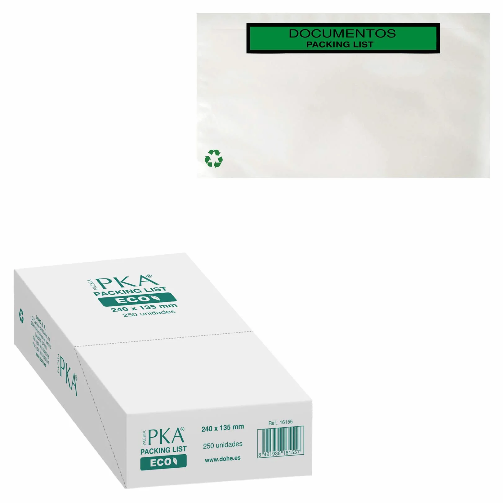 Dohe Caja Packing List 240x135 mm ECO 250 Uds