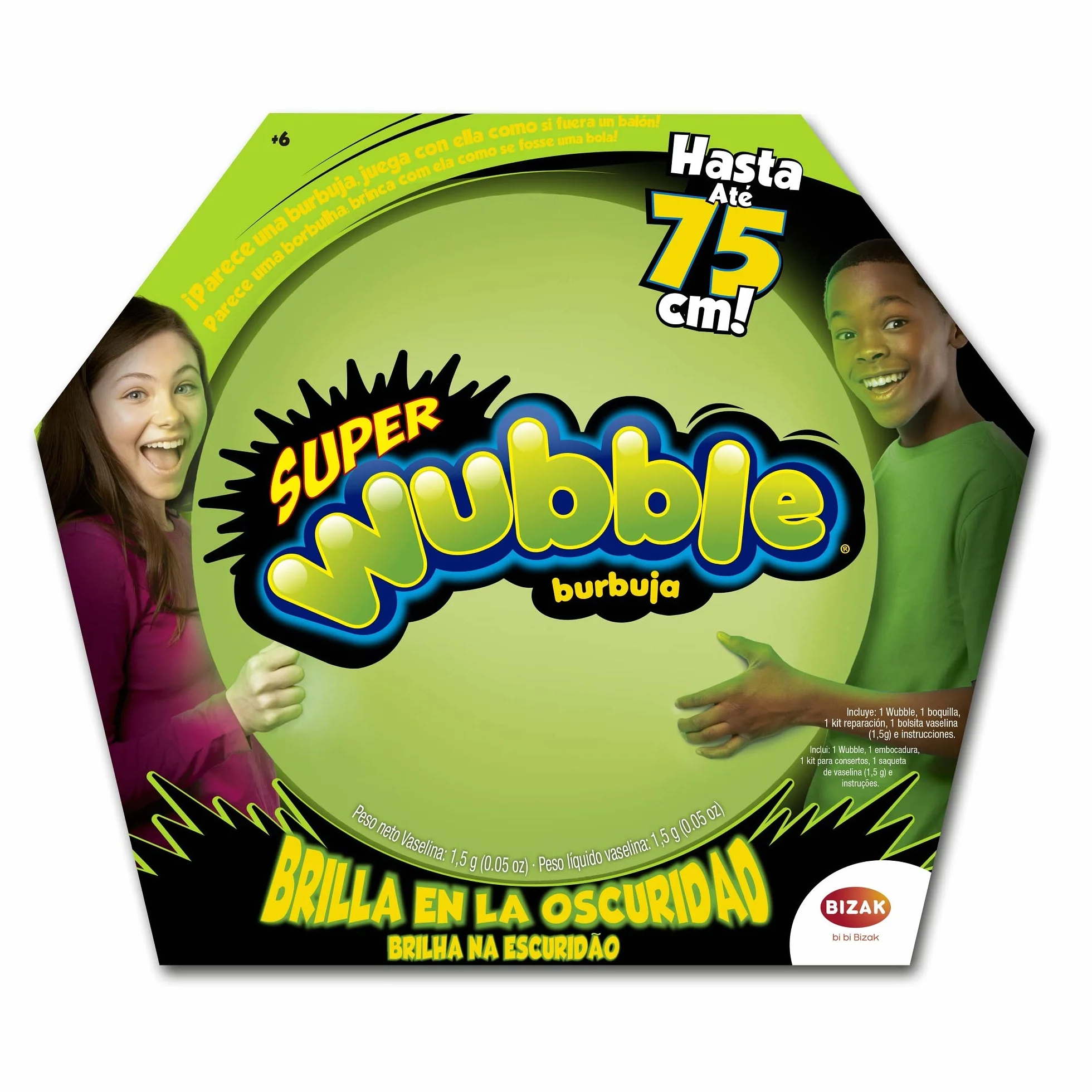 Bizak Wubble Brilla en la Oscuridad Burbuja de Aire balón resistente