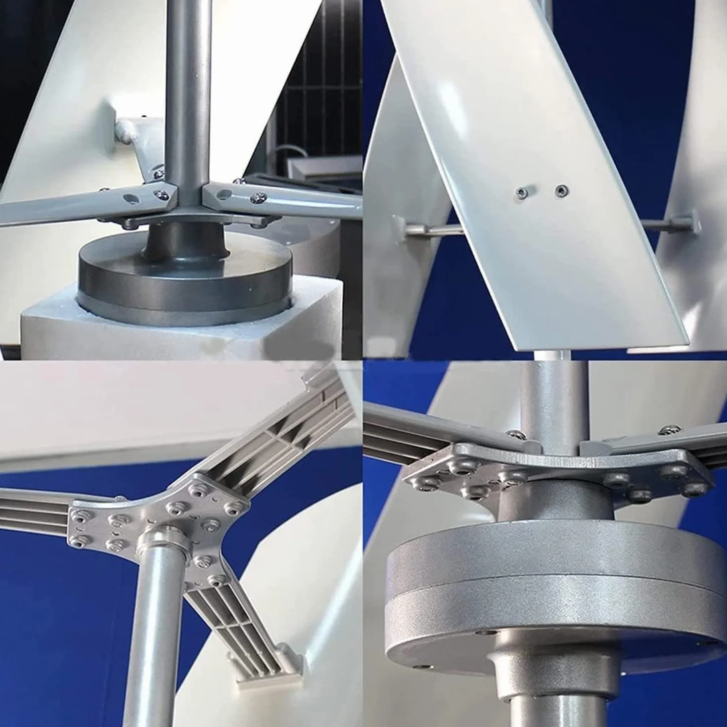 Turbina Eólica Vertical Kit Completo 20000W Generador Viento Jardín Instalacion Eolica Domestica Aerogenerador Eólica Trifásico AC Turbina Eólica de Viento Vertical con Controlador(220V)