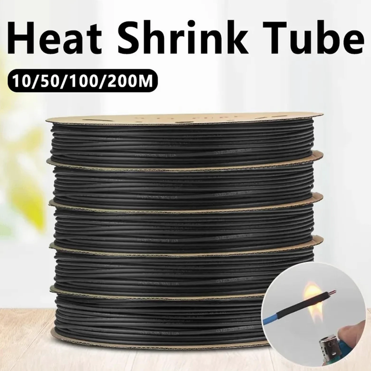 tubo termoretractil Tubo termorretráctil de poliolefina negro con pegamento, 100 metros/10 m, 3:1, con relación de contracción variada, adhesivo for cable.(Red,15.4mm,10m)