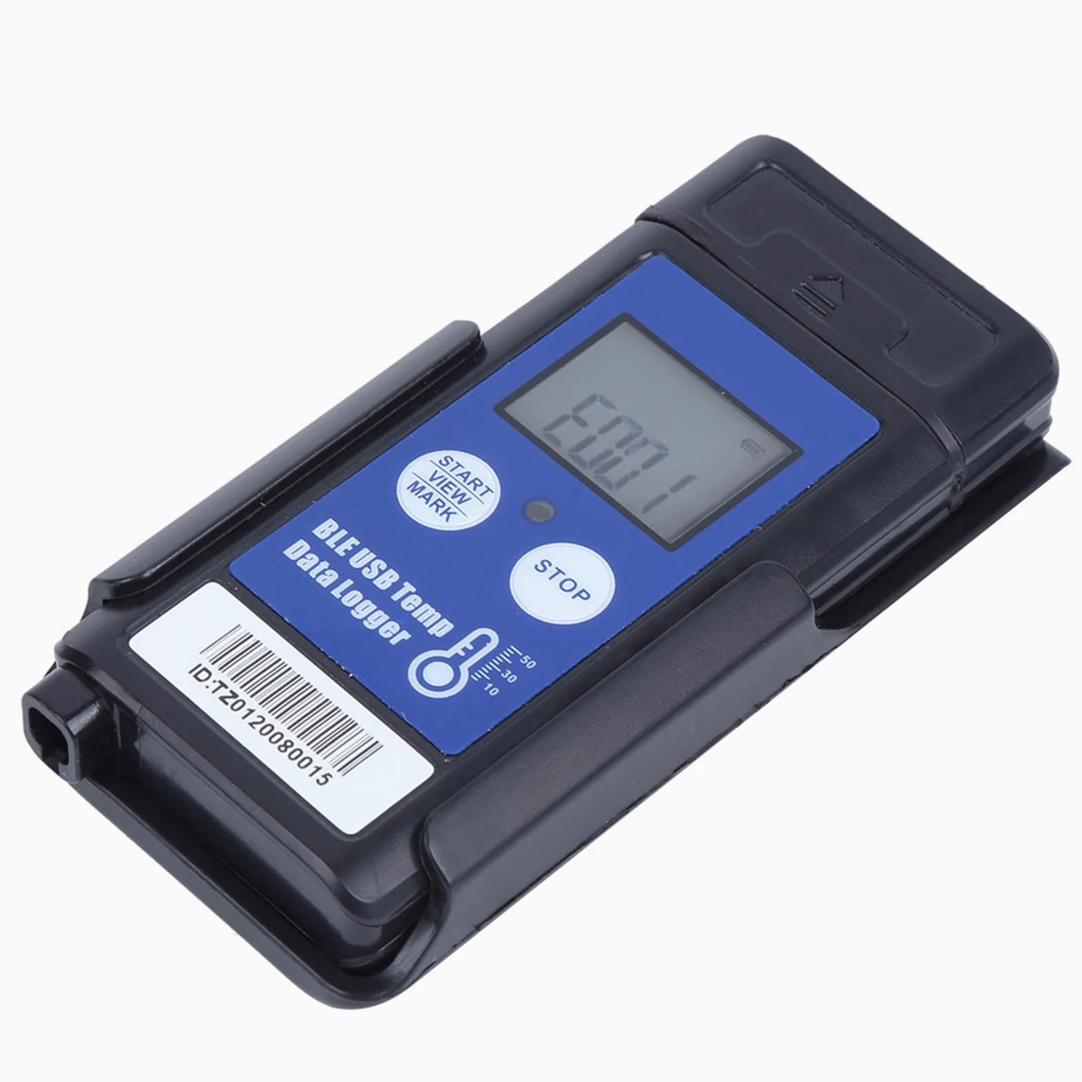 Registrador y registrador de datos de temperatura USB compatible con Bluetooth para transporte en cadena de frío - Monitor portátil con sensor termistor externo - Rango -60 a 120