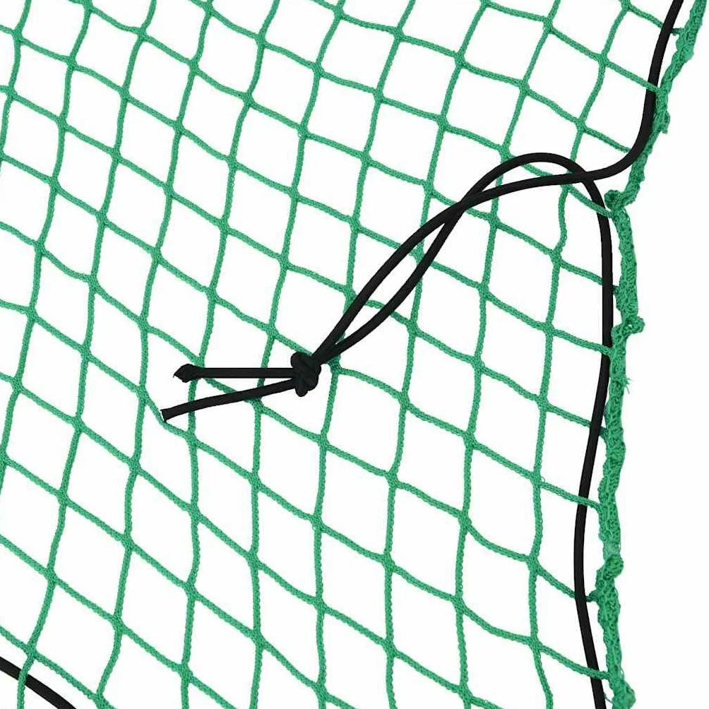 Red para remolque con cuerda de goma verde, 5 x 3 m, de polipropileno resistente, resistente a los rayos UV y a la intemperie, elástica para asegurar la carga de coches, SUV, coches, remolques