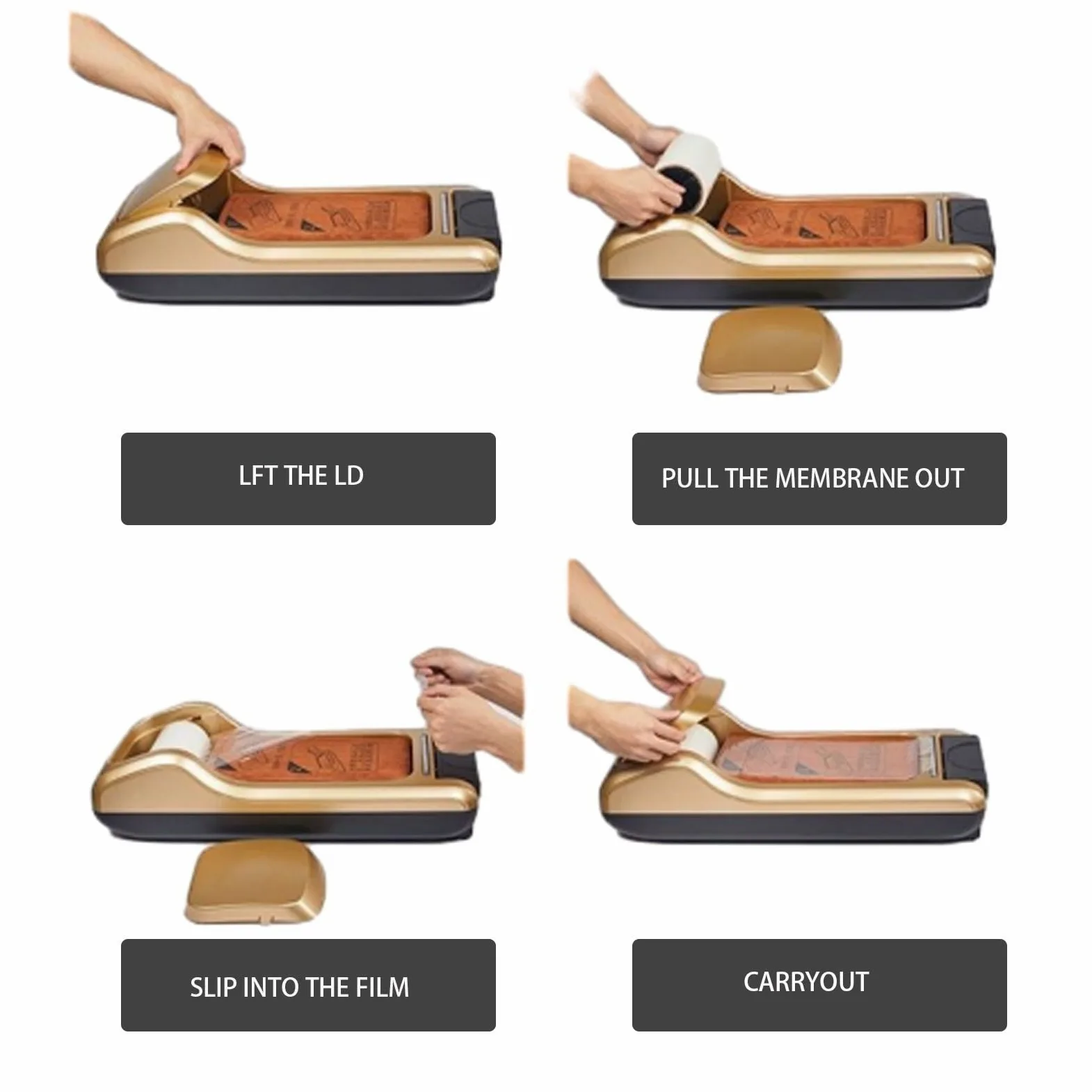 Dispensador AutomáTico de Cubrezapatos con Pedal y 3 Rollos de PelíCula - Dispensador PortáTil Para Hogar y Oficina - MáQuina de PelíCula Desechable para Calzado