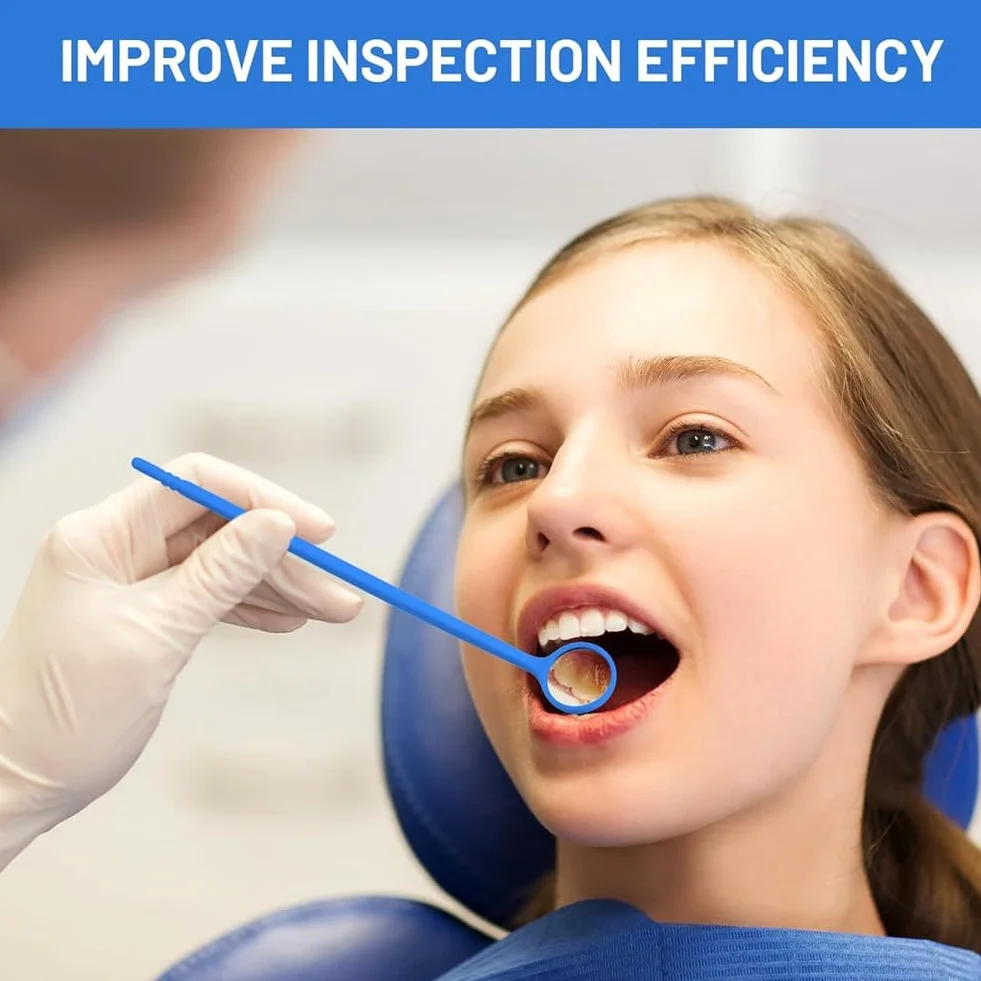 Espejo Dental Desechable 300 Piezas Antivaho Empaquetado Individualmente