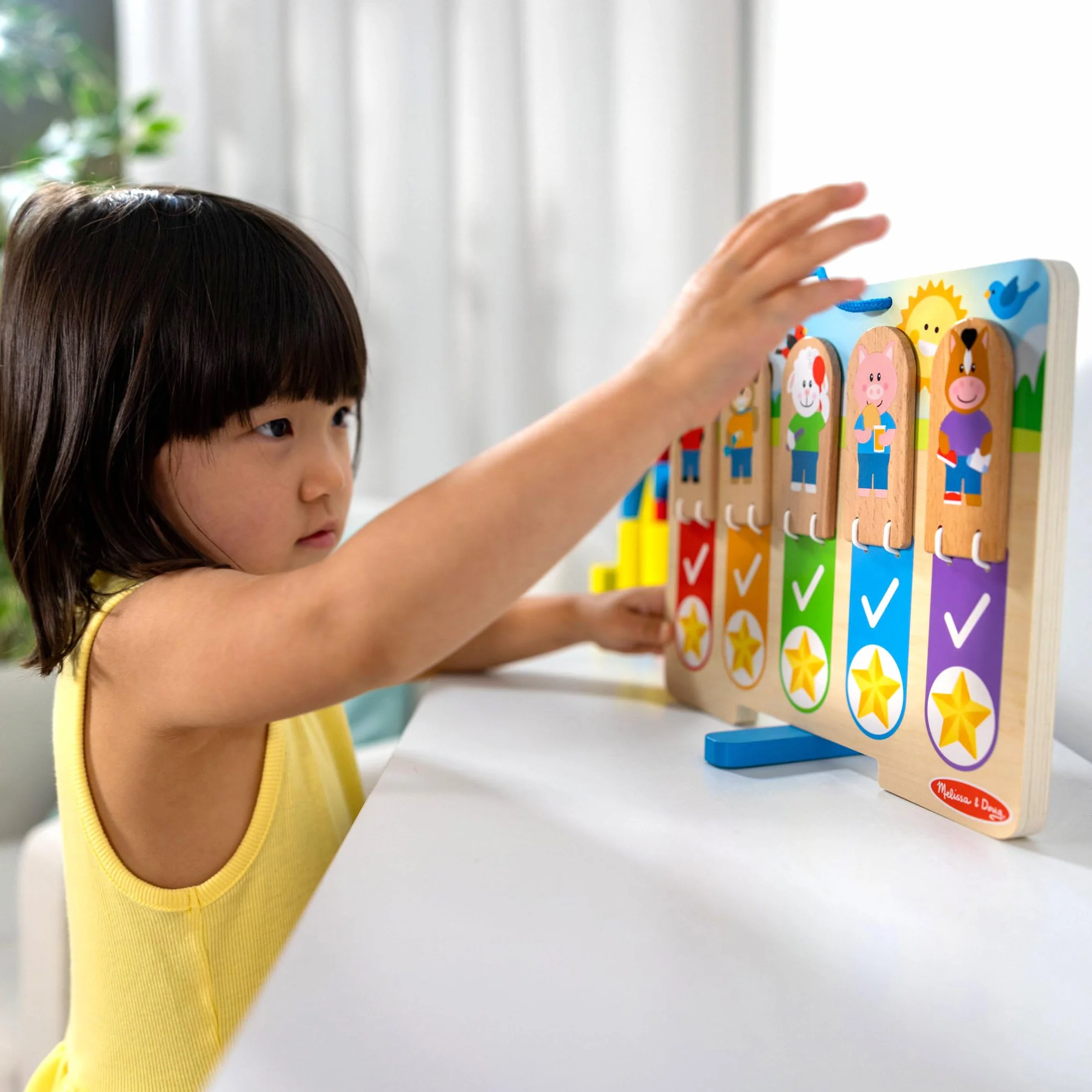 Melissa & Doug Tabla de My Daily Routines, rutinas de día y Noche, para niños de 3 años, Certificado FSC