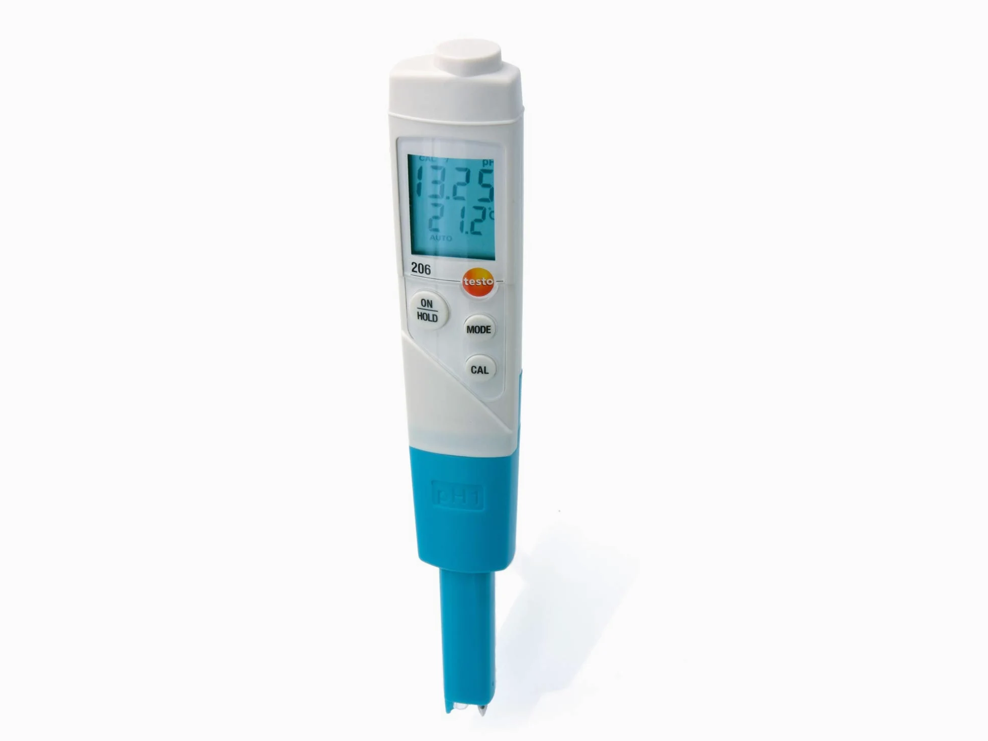 Testo pHímetro 206-pH2, Medidor de pH y Temperatura, Sonda de Gel sin Mantenimiento, Funda de Protección TopSafe Incluida