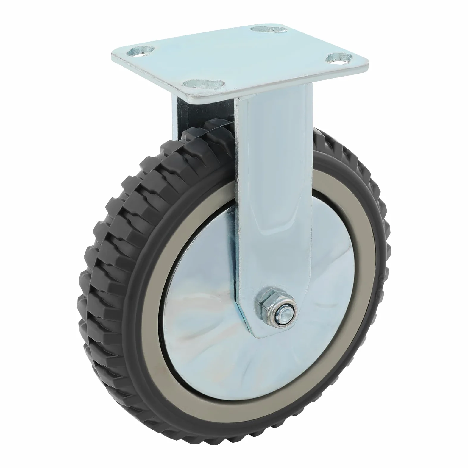 4 ruedas de transporte, 200 mm, ruedas fijas industriales, ruedas de alto rendimiento, capacidad de carga 700 kg