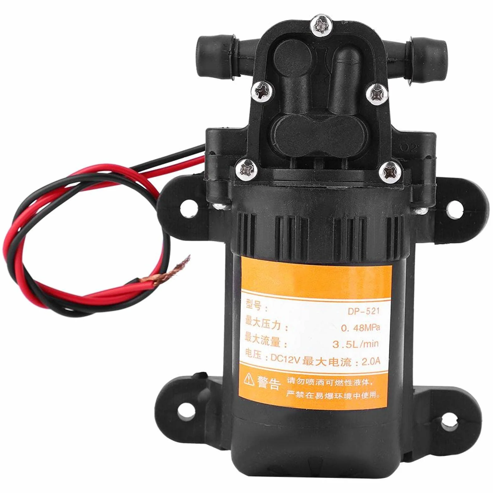 Bomba de Agua 12V Autocebante de Diafragma 0.48MPA 3.5L/Min para Jardín Caravana Camping