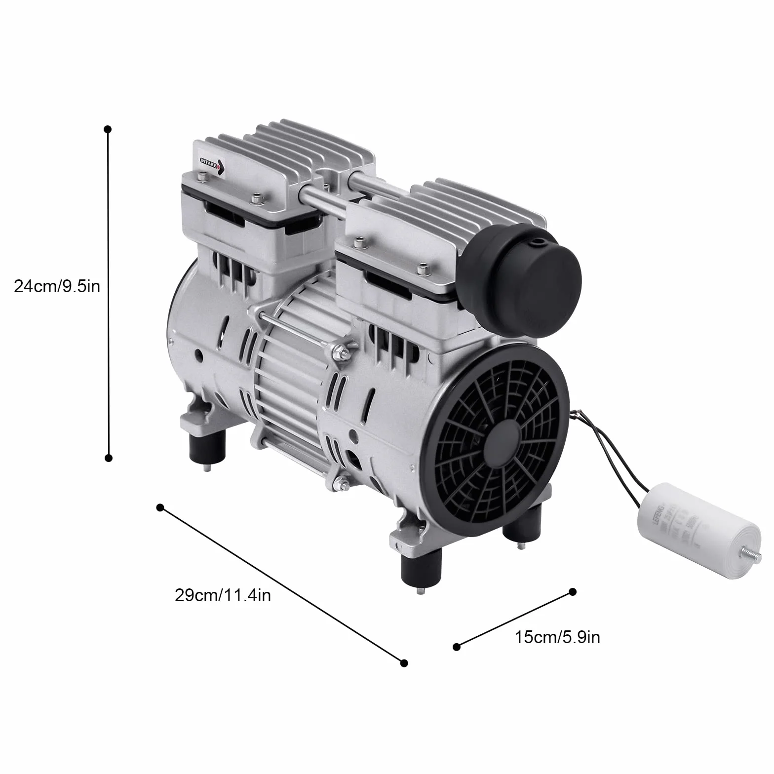 Bomba de vacío, 750 W, 1440 rpm, sin aceite, bomba de vacío para pruebas de estanqueidad, procesamiento de alimentos