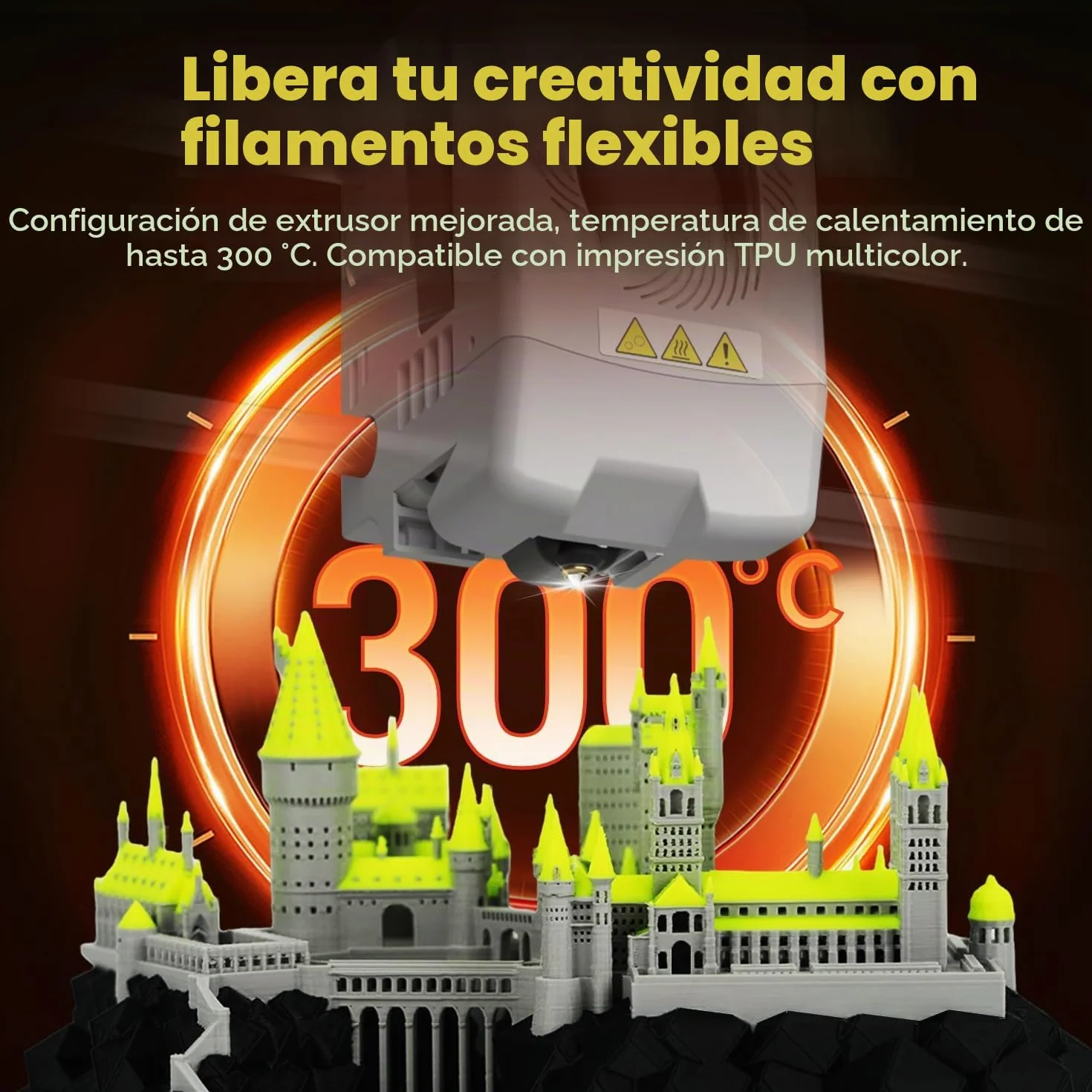 FLASHFORGE AD5X Impresora 3D Multimaterial, Impresión Multicolor, 600 mm/s, Impresión de 1 Clic, Creaciones IFS, Calibración Automática, Respaldo de Filamentos