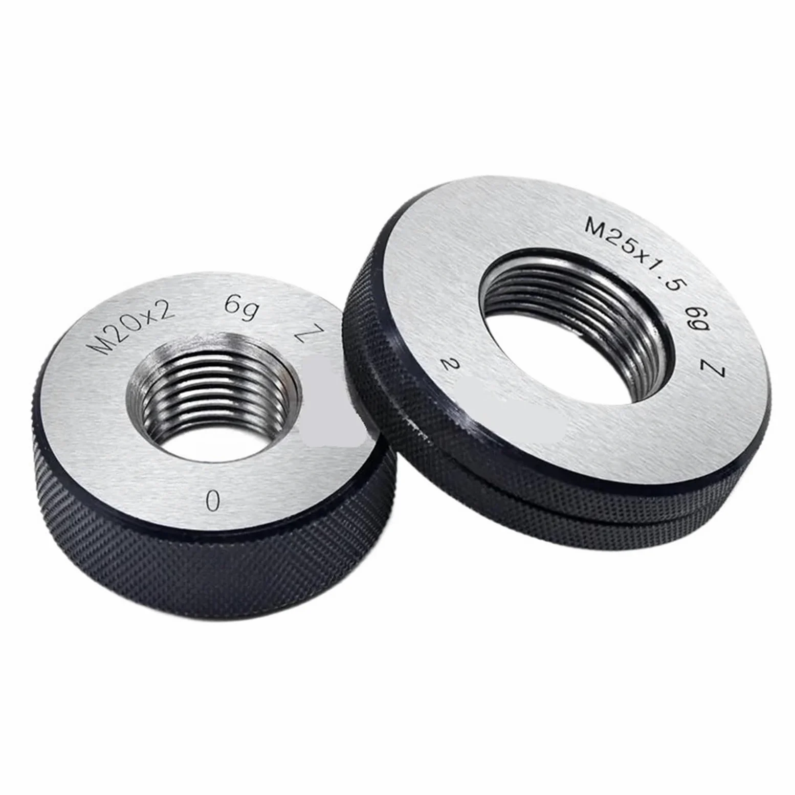 Medidor de anillo de rosca M2-M30 GO NO GO Métrico 6g, 2 uds. Medidor de tornillo externo(M10x1.25)