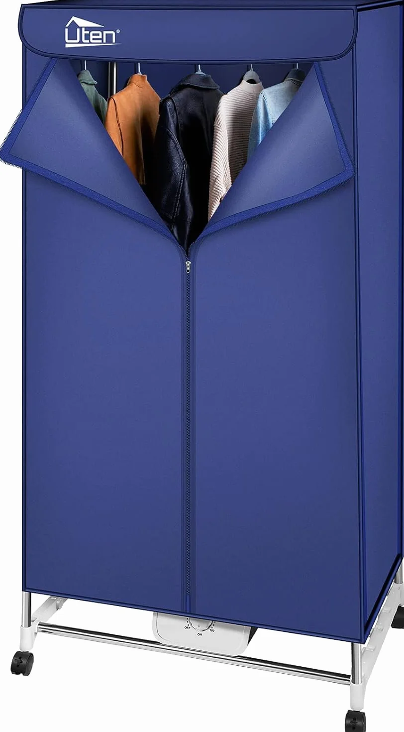 Uten Secador de Ropa Portátil Armario de Secado 1500W Doble Capa Apilable