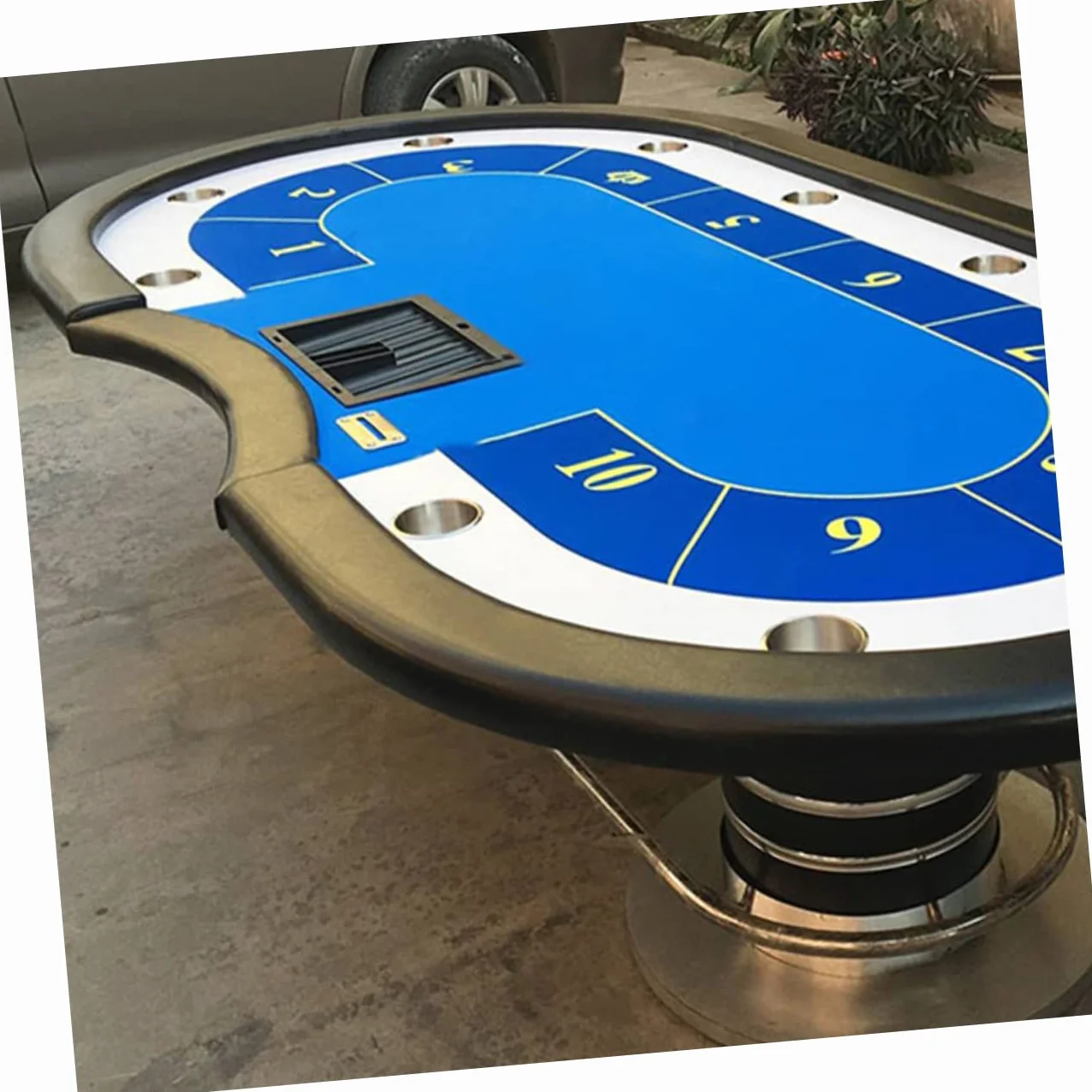 Abaodam Bandeja De Chip Mesa De Almacenamiento Poker Soporte Grueso Fichas