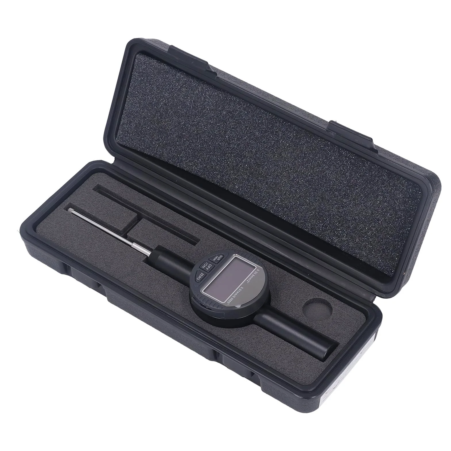 Keenso Indicador de Cuadrante Digital Herramienta de Medición de Alta Precisión para Uso Industrial y de Laboratorio, Resolución de 0,01 Mm, Aleación de Aluminio Duradera, Rango de 0-50,8 Mm