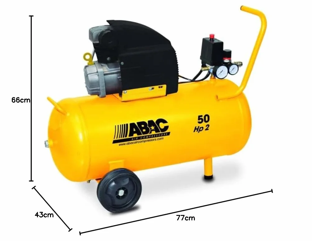 ABAC Montecarlo B20 Compresor de Aire 50L 8 Bar 2CV Amarillo
