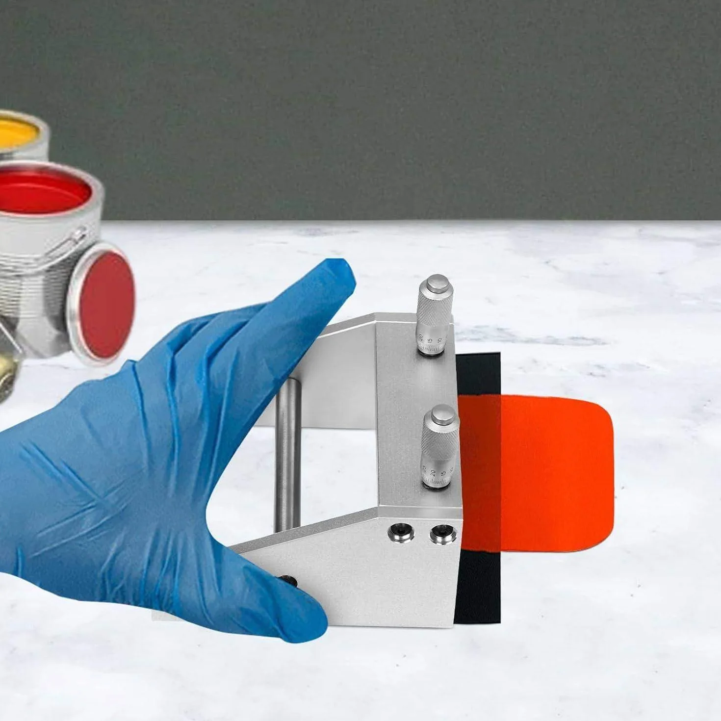 Aplicador de película micrométrica ajustable, herramienta de revestimiento de laboratorio de película húmeda de 0 a 3500 μm, ajustador de revestimiento preciso de 50 mm