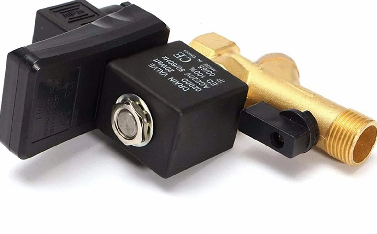 Válvula de drenaje electrónica automática DN15 de 1/2 pulgada - 24 V/110 V/220 V/380 V para sistemas de aire comprimido (controlador OneColor)