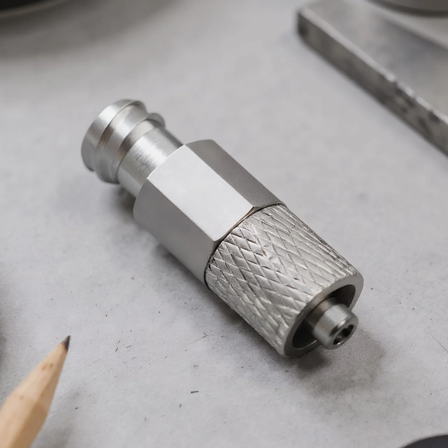 Adaptador de Luer Lock Metal 6 Piezas para Dispensador Conexión Precisión Lubricación Industrial Automotriz