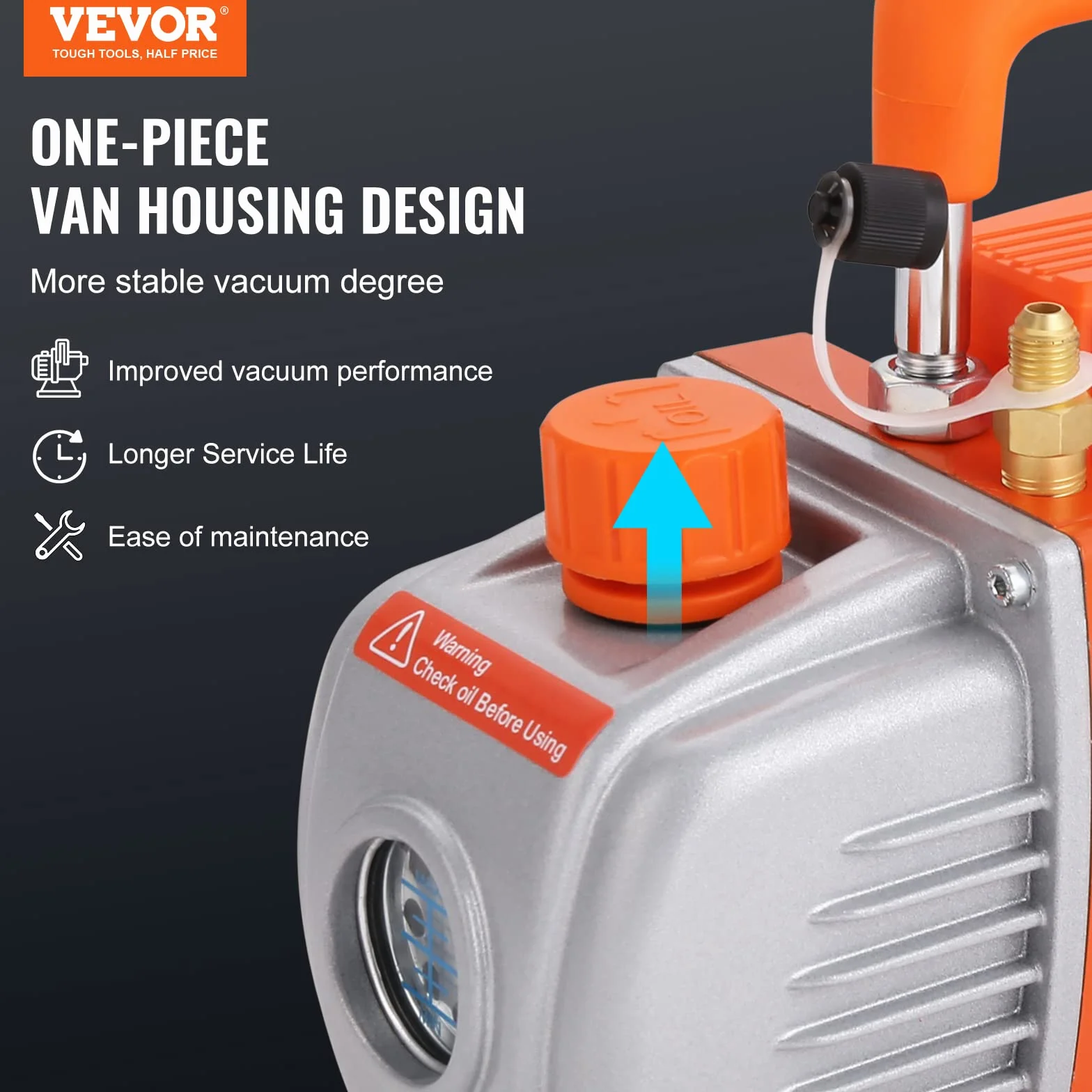 VEVOR Kit de cámara de vacío de 3 galones y bomba de 100 L/min kit de cámara de desgasificación al vacío con tapa de vidrio templado, bomba de vacío de una etapa con botella de aceite de 250 ml