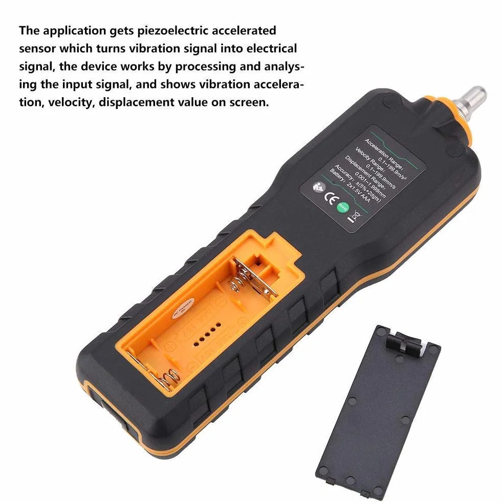 Walfront SW-65A Medidor de Vibración Digital, Medidor de Vibración, Analizador de Vibrometro