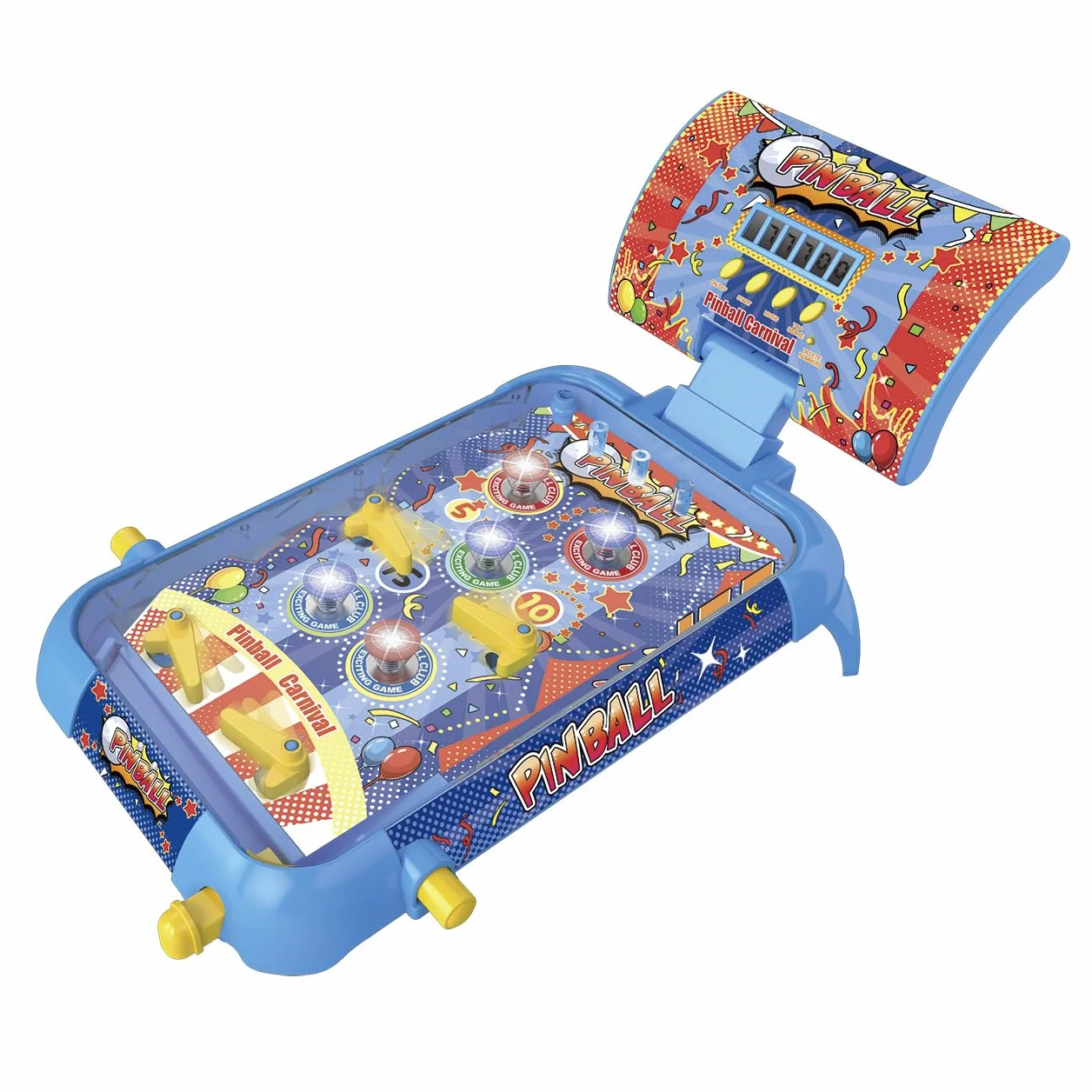 TACHAN Pinball Efecto luz y Sonidos con Marcador Digital Juguete para niños 35x5x21 cm