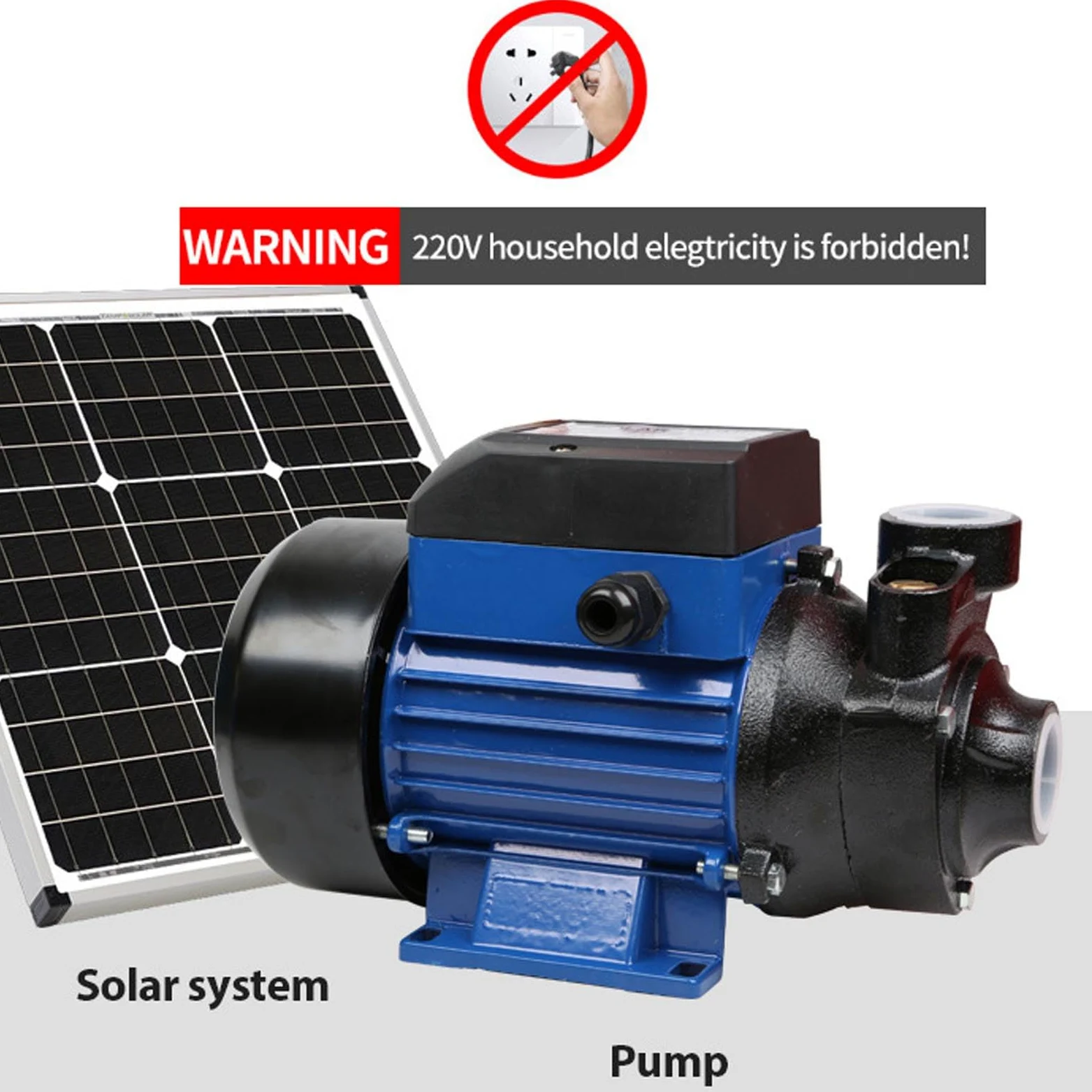 Bomba de Pozo Solar, Bomba de Agua Sumergible de 230 W 25 M con Diseño de Rodamiento de Bolas Doble, para Estanques de Transferencia de Agua de Riego, Tanques, Pozos Poco