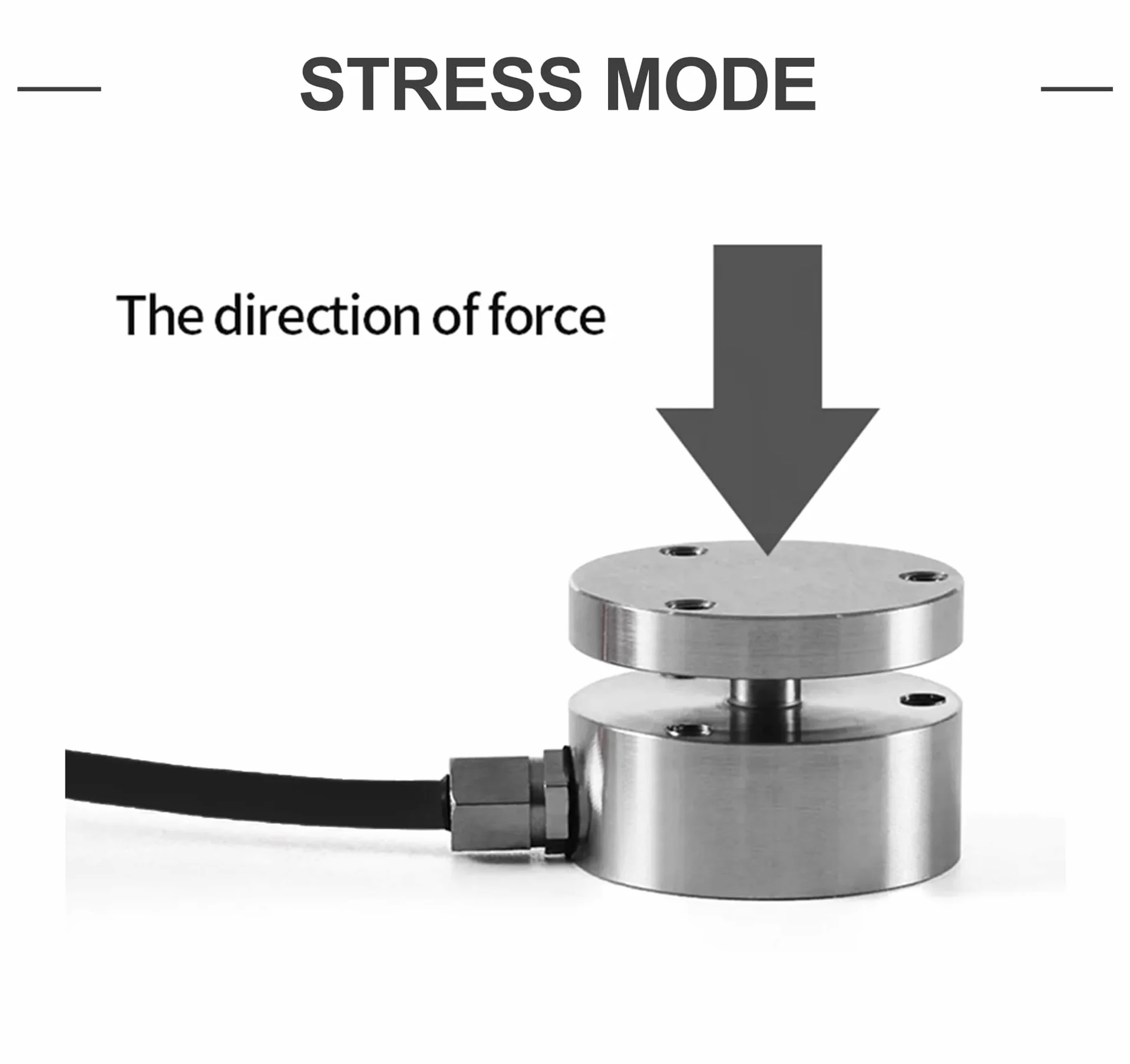 Mini transductor de fuerza de tensión y compresión, célula de carga en línea de 25mm, 20KG-10T IP65, for medición de fuerza de impacto Prueba de esfuerzo de tracción(30KG)