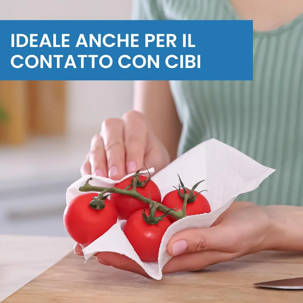 IMBALLAGGI 2000 - Rollos de Papel para Secado Industrial - 800 Tiras - Ideal para Uso alimentario y Compatible con dispensador - x Rollos