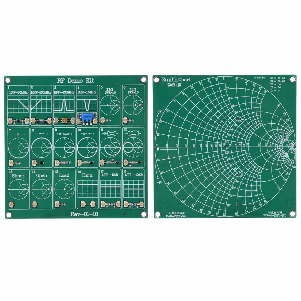 Akozon Atenuador de Filtro Módulo de Prueba RF NanoVNA Analizador de Red Vectorial