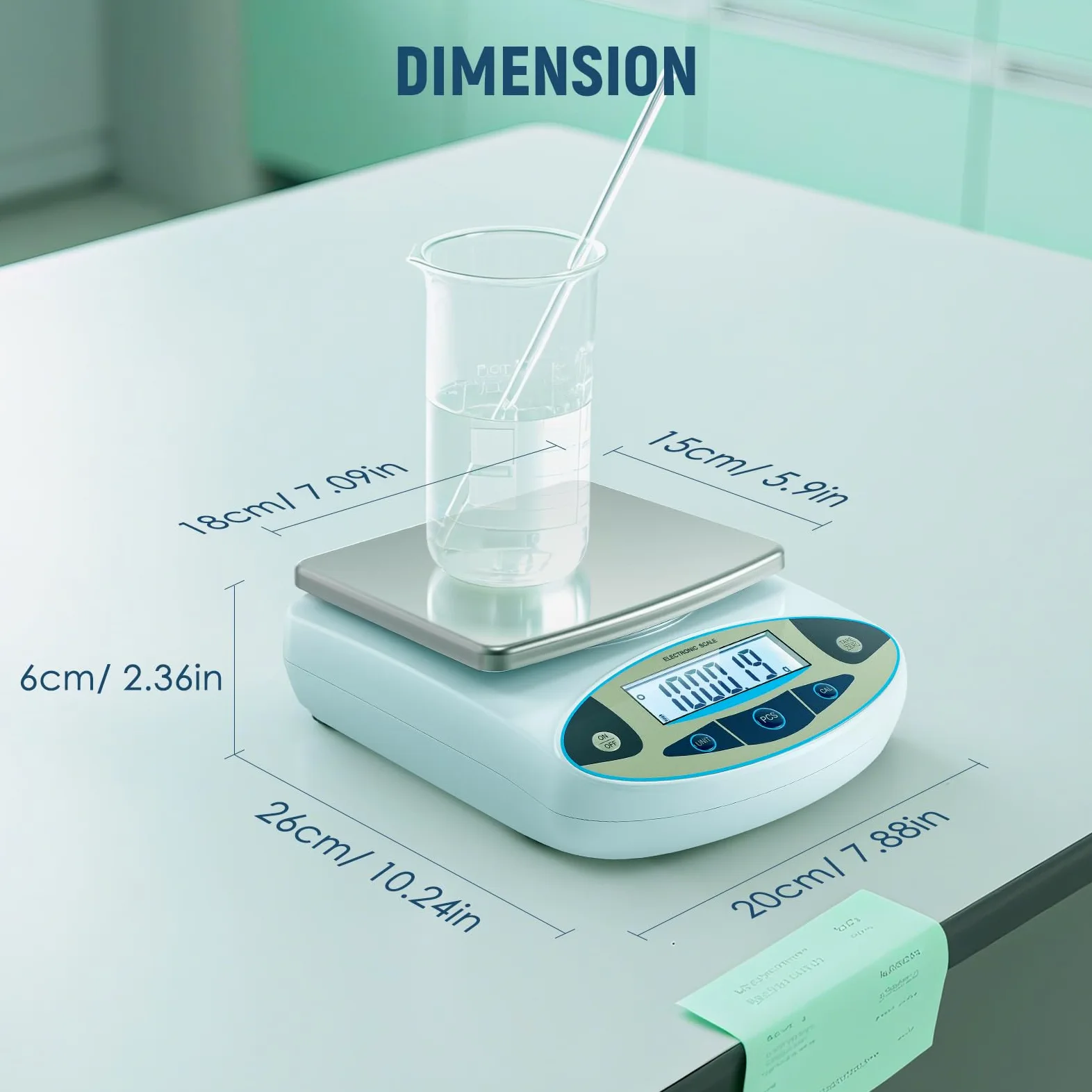Antstone Báscula de laboratorio de 6000 g x 0,01 g, escala digital de gramos, precisión de 0,01 g, equilibrio analítico científico de alta precisión para laboratorio, pesaje de joyas (6000 g, 0,01 g)