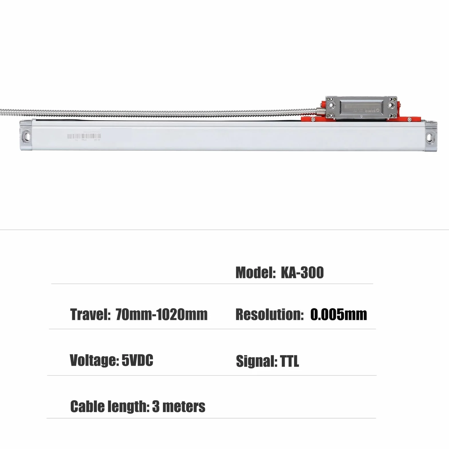 Regla Lineal, KA-300 570 mm-1020 mm TTL 0,005 mm E lineal 5 um Codificador óptico Rejilla Regla Línea(KA-300 1020mm 5um)