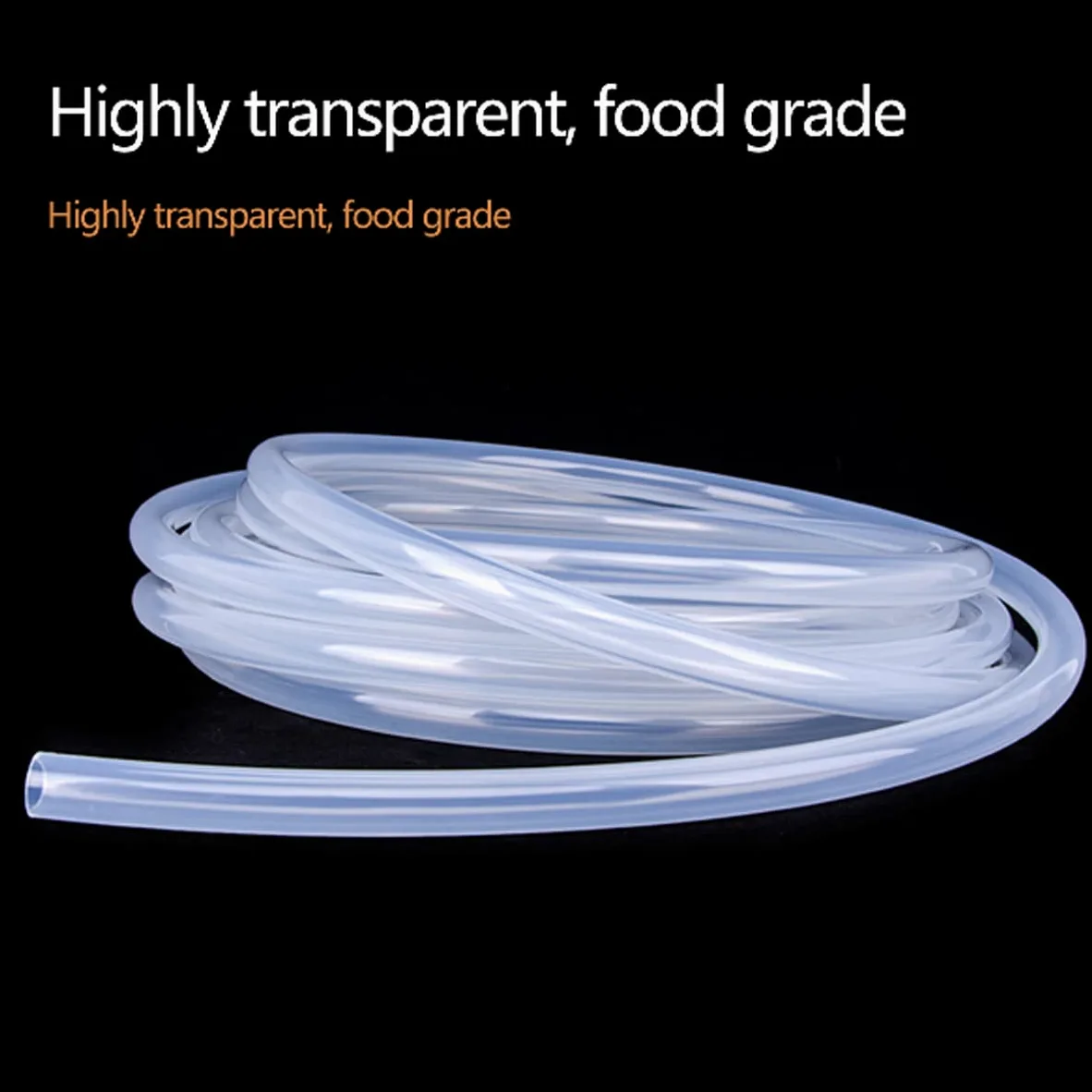 Tubo de silicona flexible de 15 mm a 60 mm de diámetro grande para transferencia de líquidos, tubo suave para bombeo y aplicaciones versátiles.
