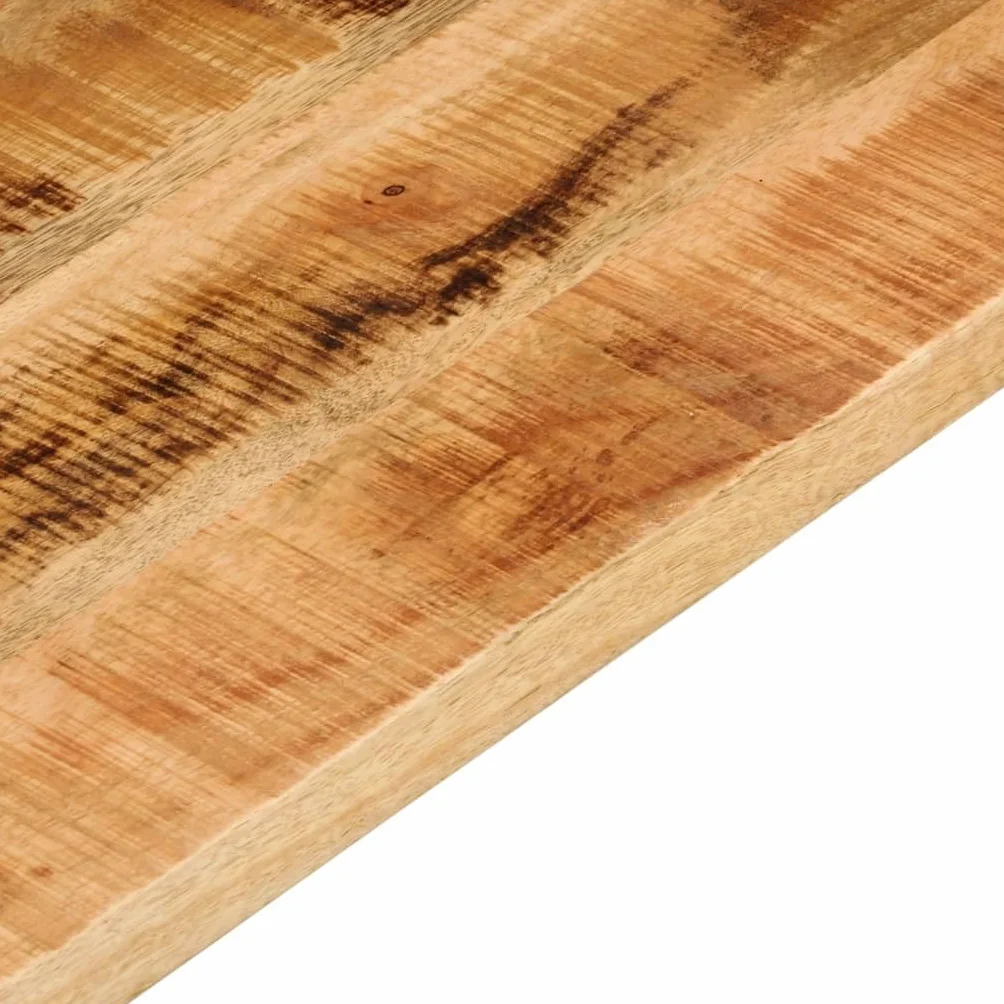 vidaXL Tablero de Mesa Rectangular Madera Mango Rugosa 180x40x3,8 cm, Superficie de Mesa, Tablero de Mesa de Madera, Tablero de Mesa de Centro
