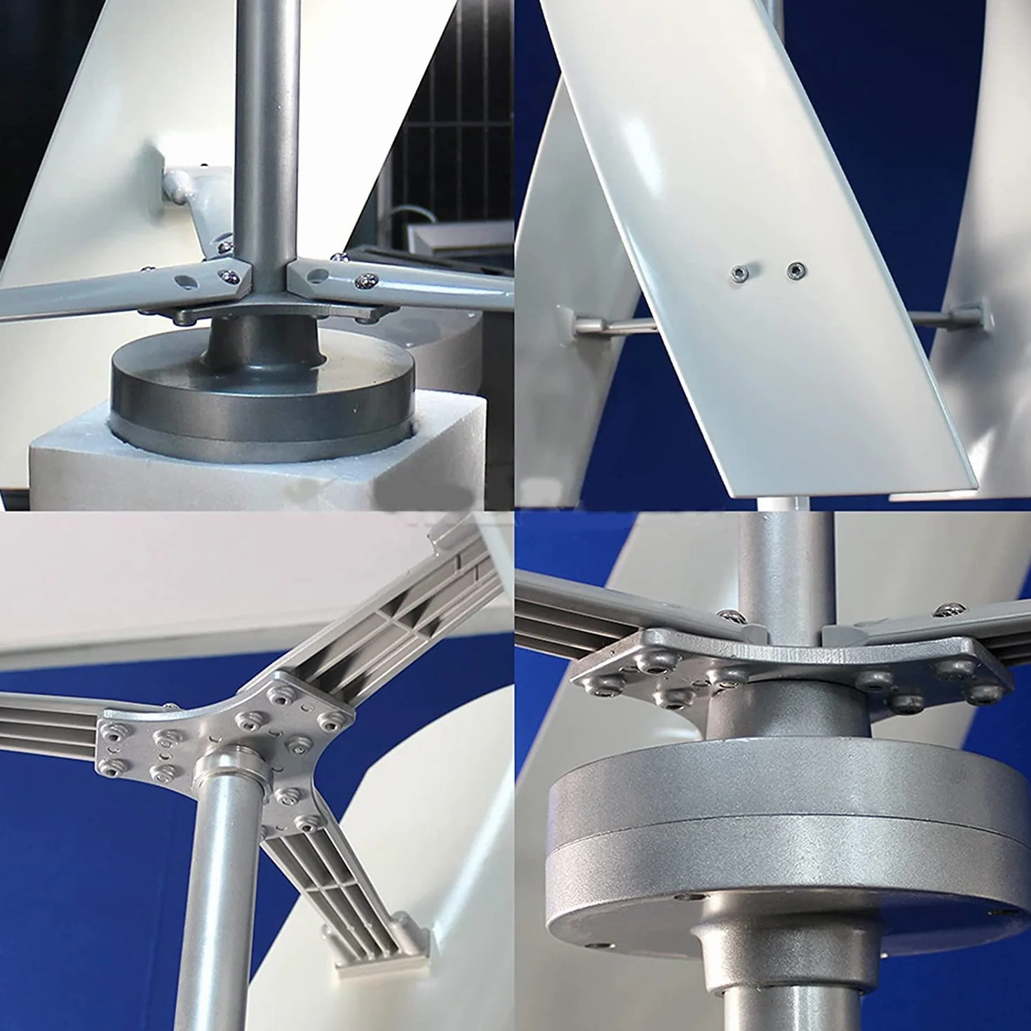 Aerogeneradores 220V con Controlador de Carga a Prueba de Agua 3 aspas para Uso doméstico Aerogenerador Vertical, 3000W Sin Ruido Aerogenerador Vertical de levitación magnética Vertical (Blanco) (220