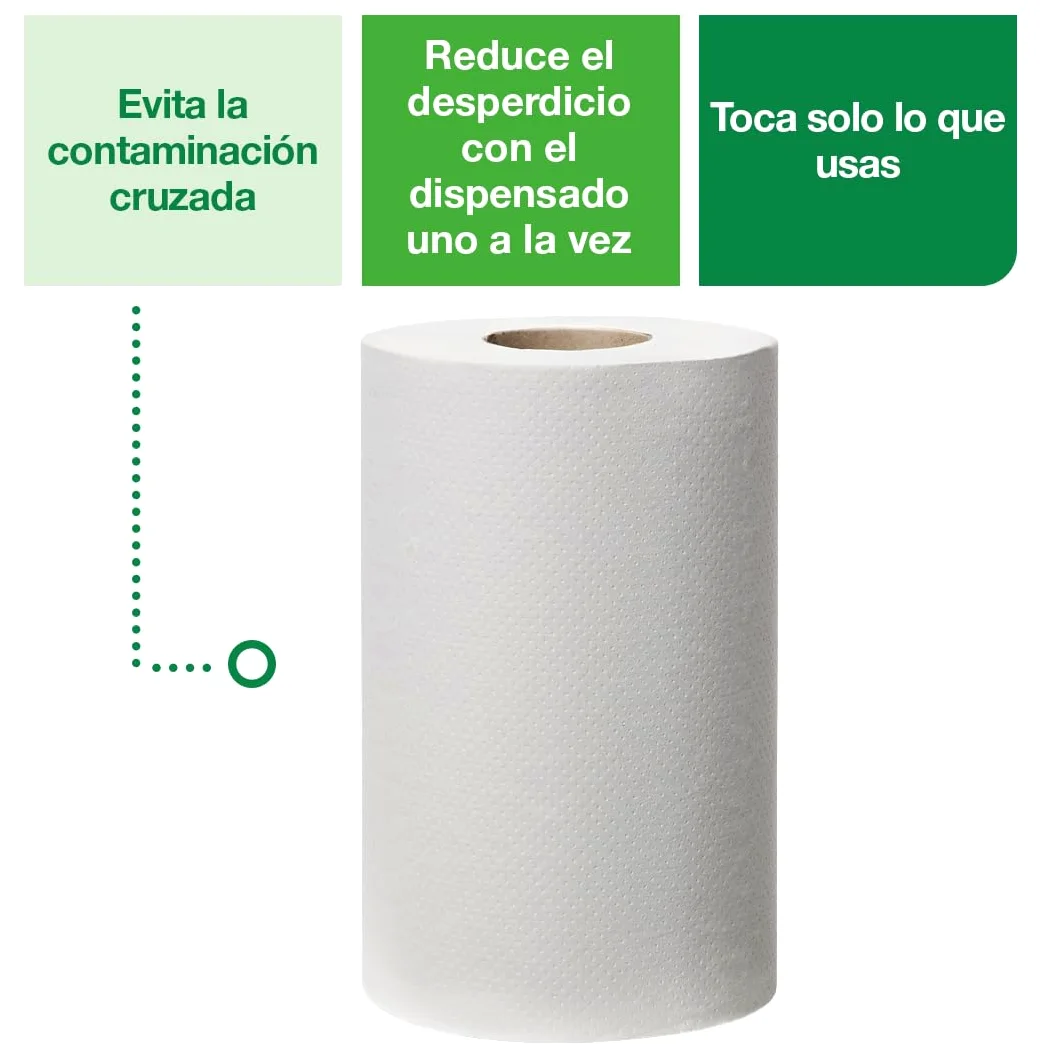 Tork 473246 Papel de secado Reflex/Advanced / 1 capa/Paños de limpieza compatibles con el sistema M3 / 12 bobinas x 120,1 m de largo/color blanco