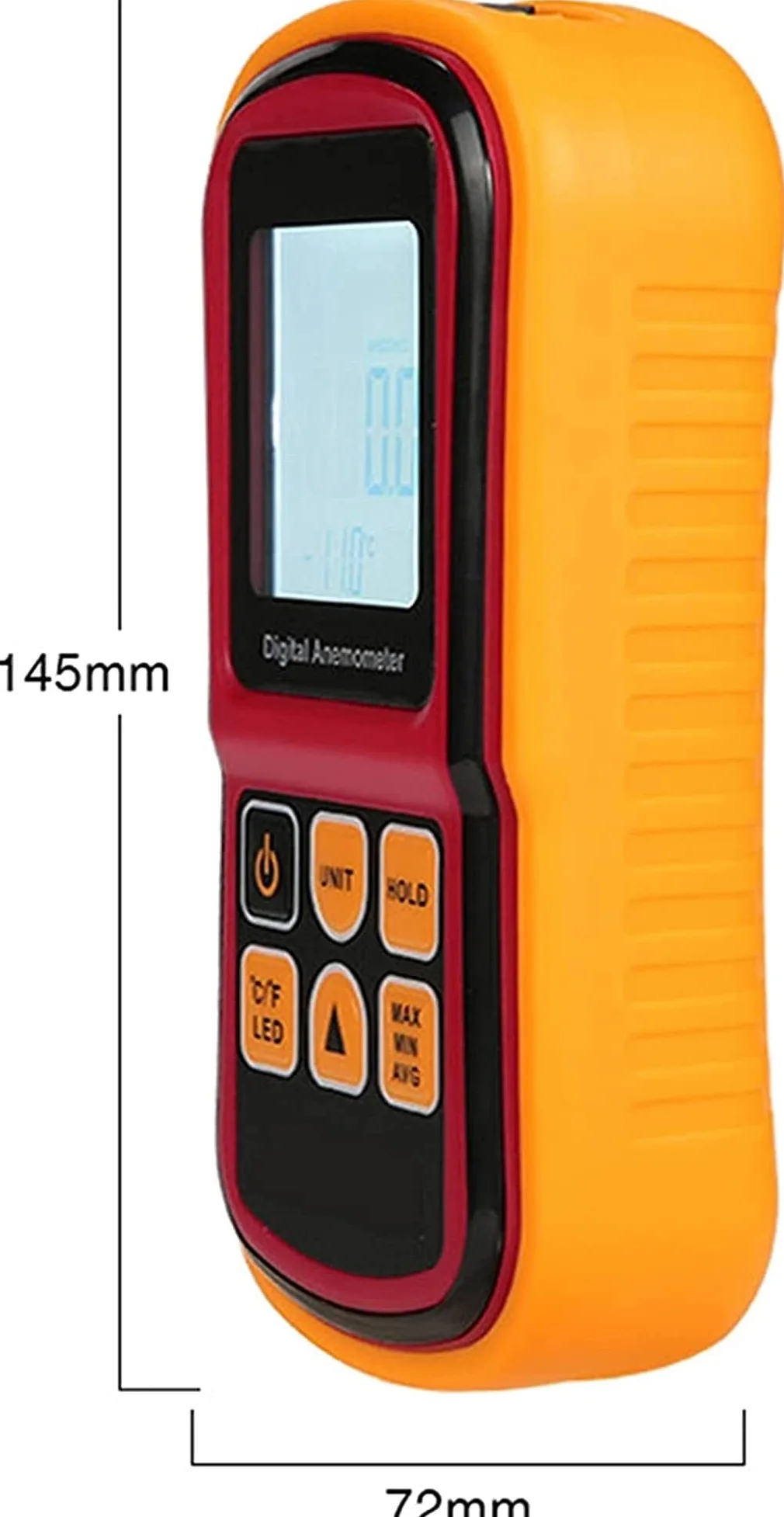 Anemómetro de Mano, medidor de Velocidad del Viento con luz de Fondo MAX/MIN/AVG Funciones, Medidor de Velocidad de Aire Velocidad de Aire Velocidad de Aire HVAC Medidor de Flujo de Aire,