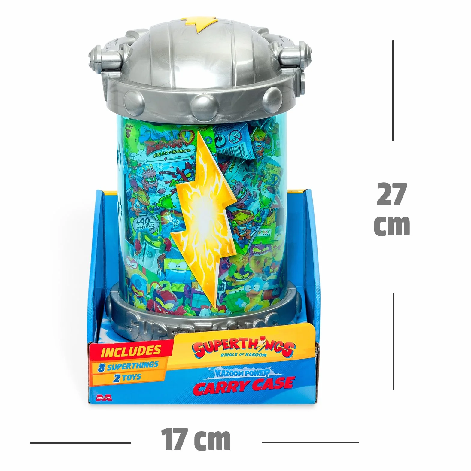 SUPERTHINGS KAZOOM Power Carry Case con 8 Figuras Sorpresa y Megajet