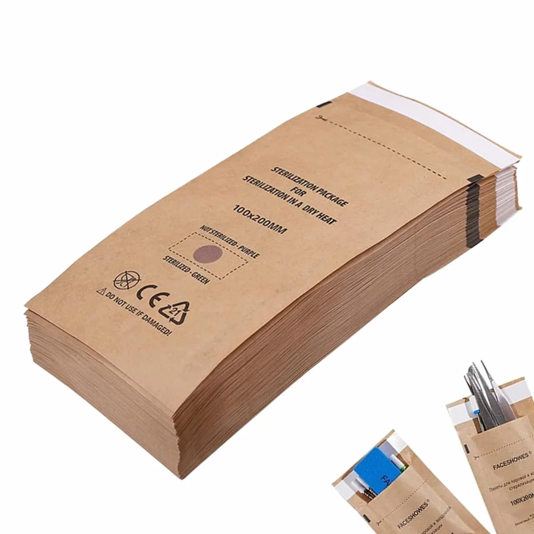 Bolsas de Esterilización Autoadhesivas 100 Unidades 75 x 150 mm para Cosméticos y Herramientas de Uñas