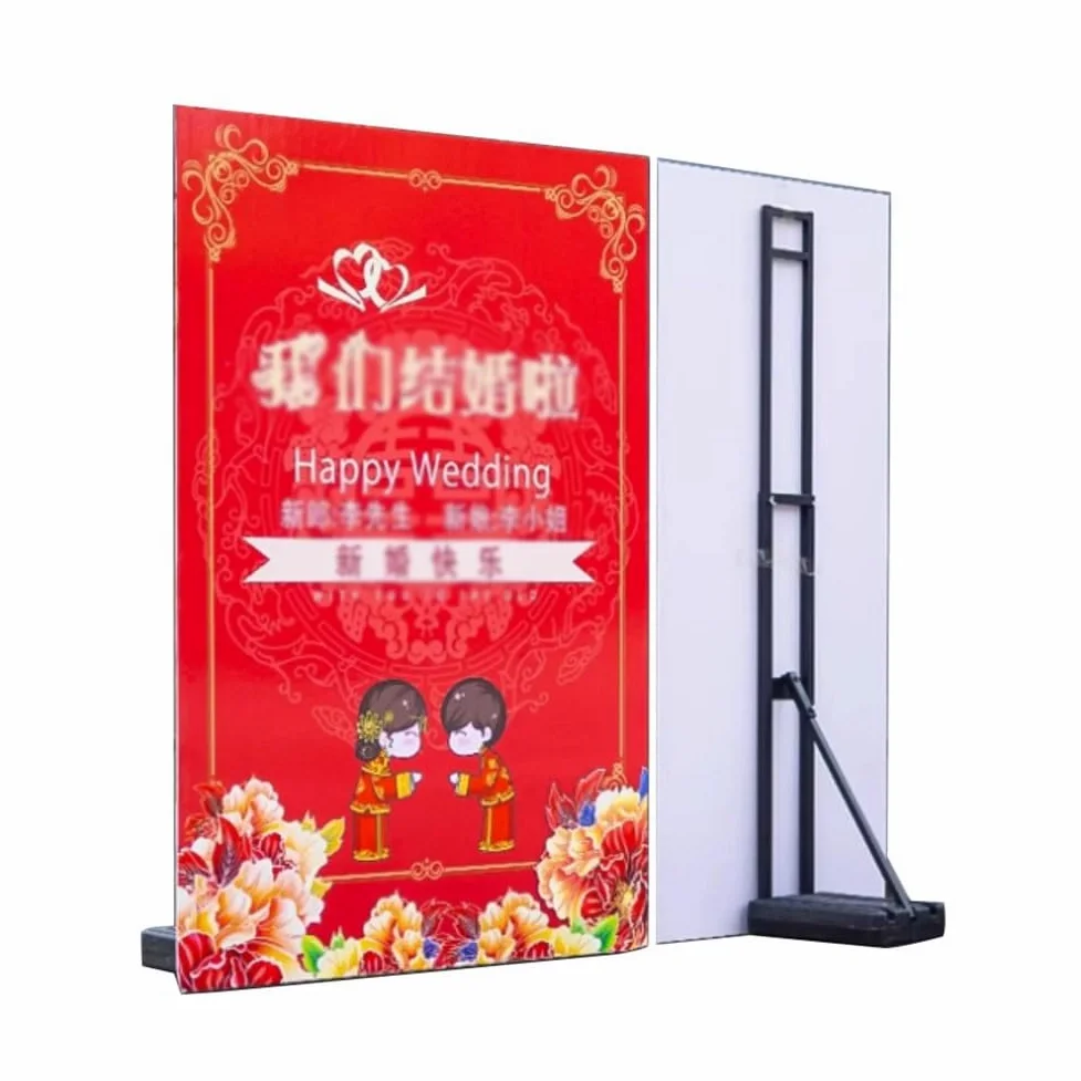 Soporte Para Carteles De Alta Resistencia — Portacarteles Con Base Rellenable De Agua Mejorada, Soporte De Pie Ajustable, Ideal Para Bodas, Diversos Eventos