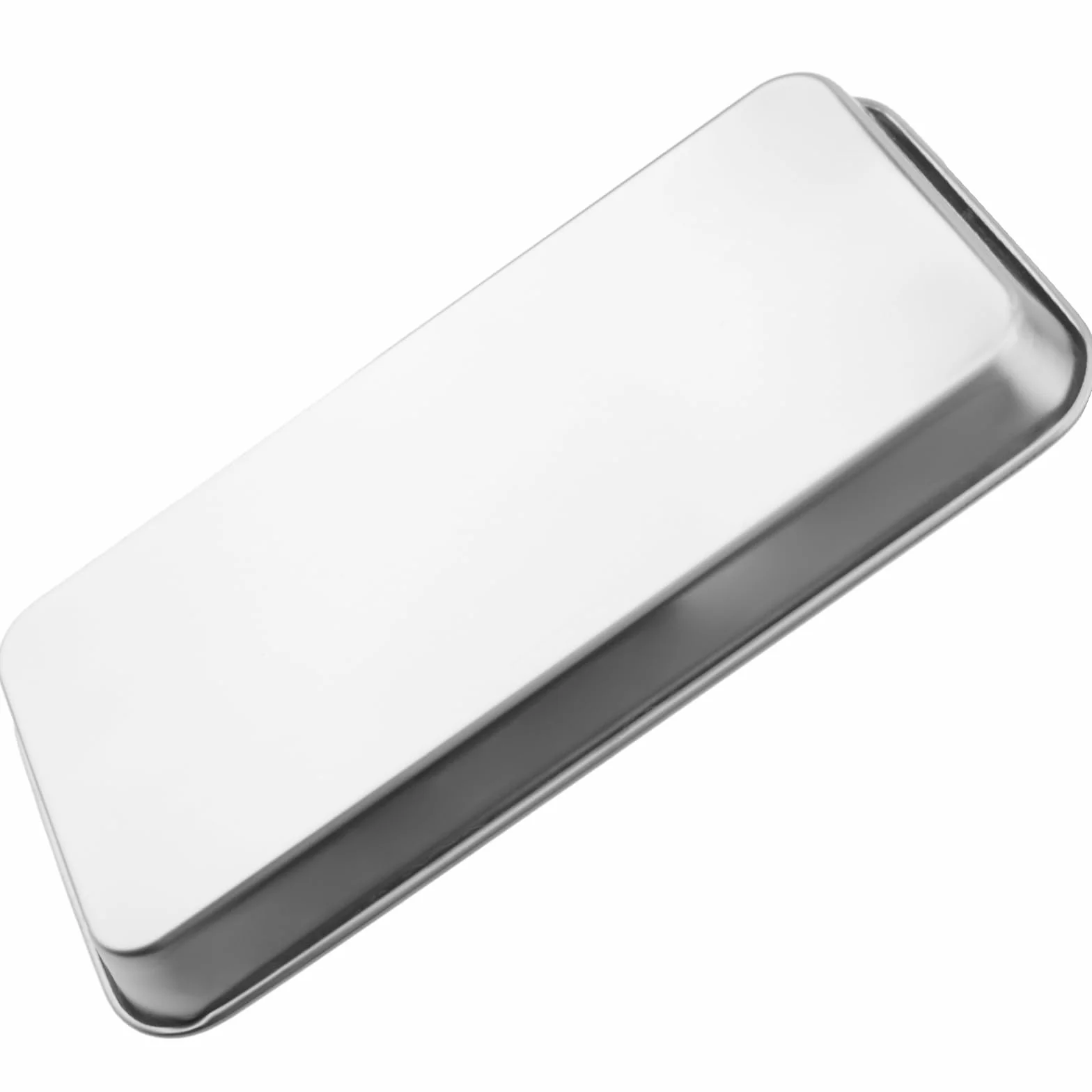 Bandeja de Instrumentos de Acero Inoxidable 22,5 x 11,7 x 2 cm, Pequeñas Bandejas Rectangulares para Laboratorio