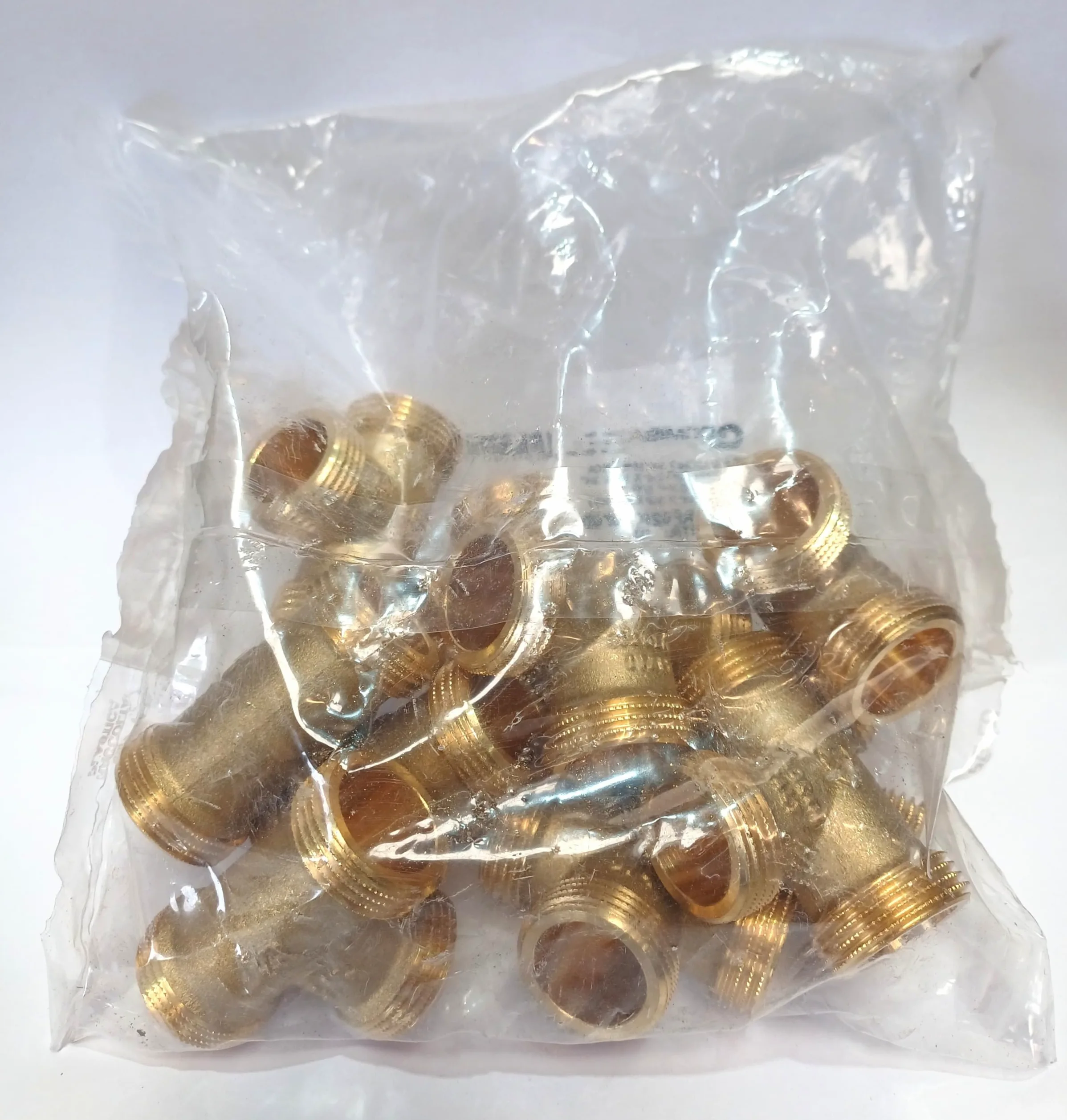TE latón TRIPLE MAL 3/4, bolsa de 10 piezas, accesorio de fontanería