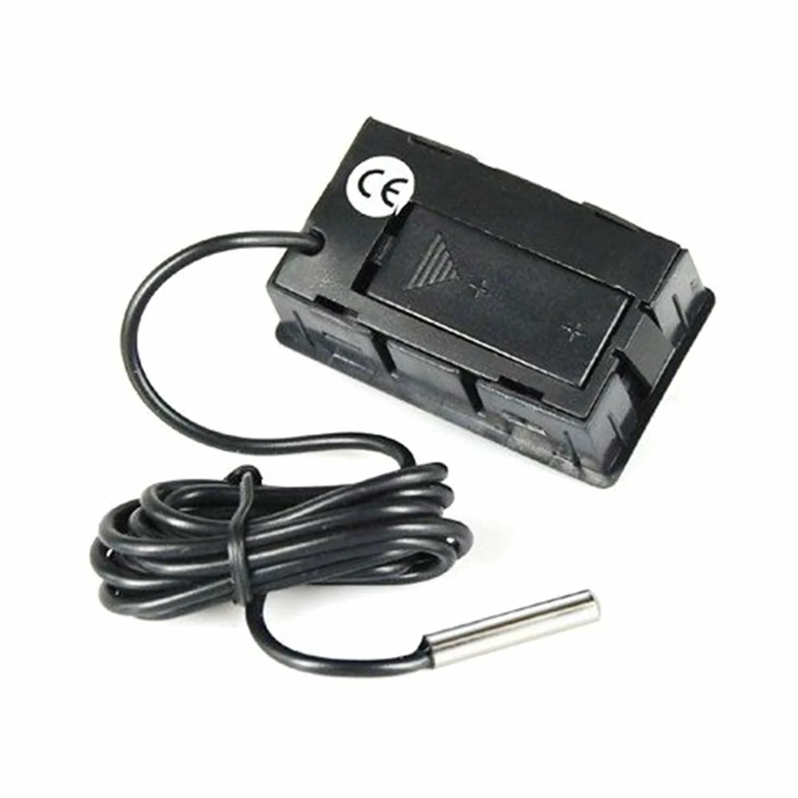10 Uds Mini termómetro Digital de temperatura for frigoríficos congeladores enfriadores de acuario Mini sonda de 1M negro