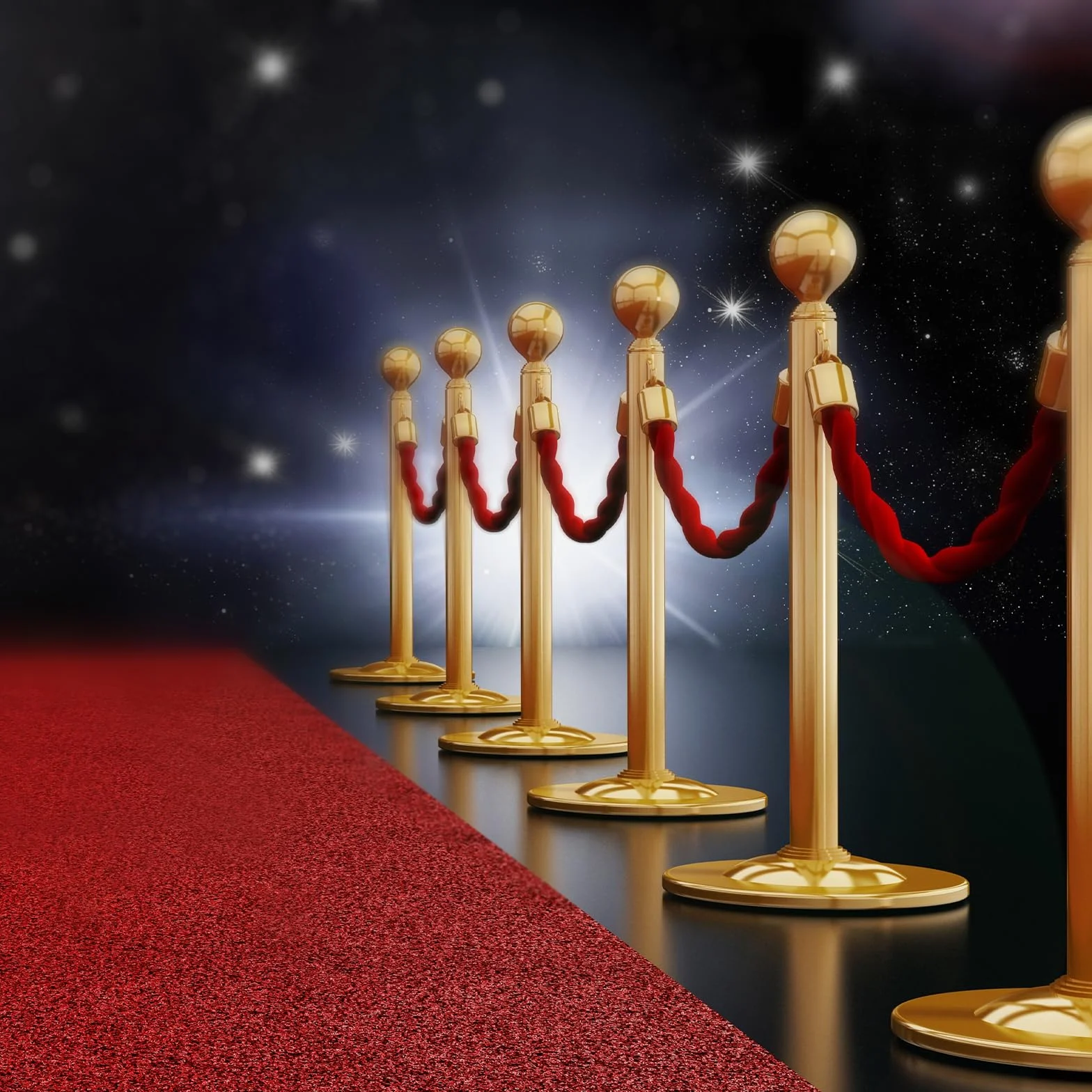 PATIKIL 8 Unidades Cuerda De Terciopelo Azul Para Postes De 6 Pies Cuerda De Barrera Para Control De Multitudes Con Ganchos De Acero Inoxidable Plateados Para Eventos Con Alfombra