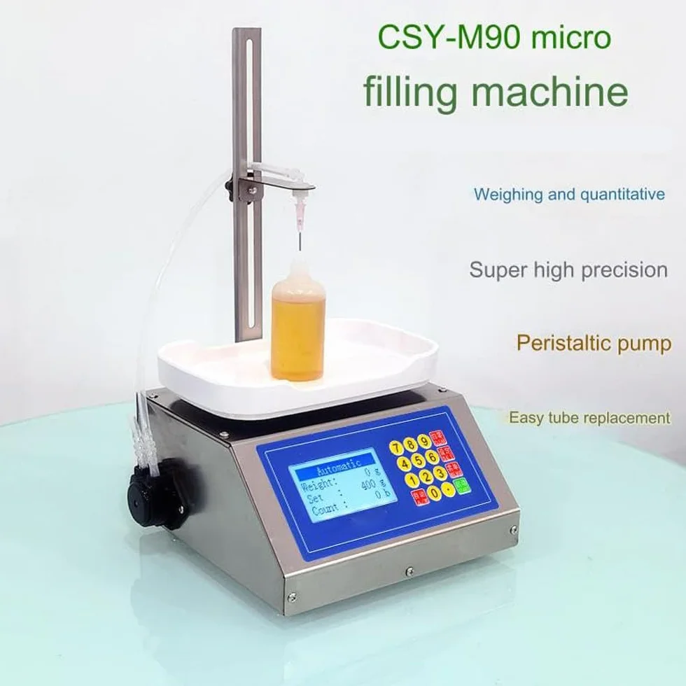 Máquina de Llenado de Líquidos, Dispensador de Líquido Cuantitativo de Pesaje, 90 Ml/min, 10G-8kg, Máquina de Micro Llenado de Alta Precisión con Bomba Peristáltica, Para Agua Bebida Leche