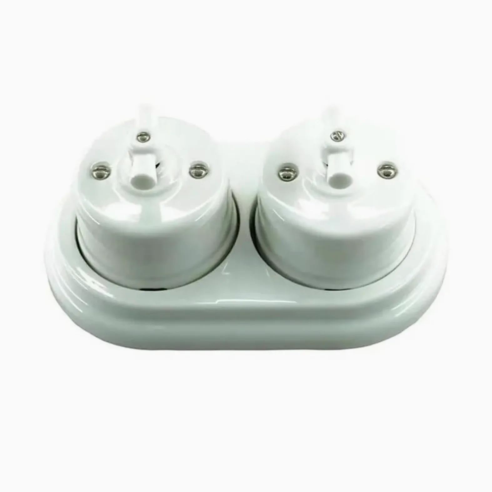Interruptor giratorio de cerámica for luz de pared, interruptor de perilla de control de 2 vías for mejoras del hogar(Black Switch)