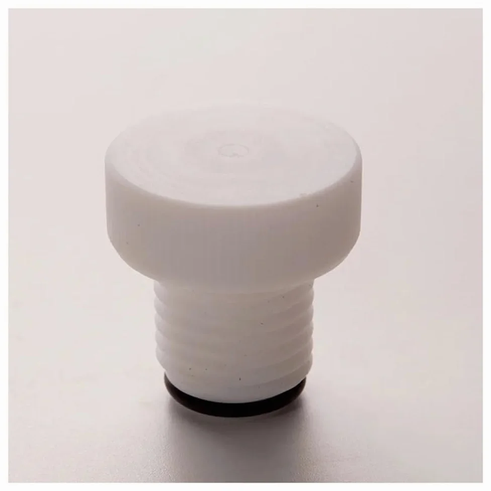 Cristalería de Laboratorio Tapón de PTFE con rosca for botella resistente a la presión, 7#, 15# y 25#, con junta tórica B10(B100025F)