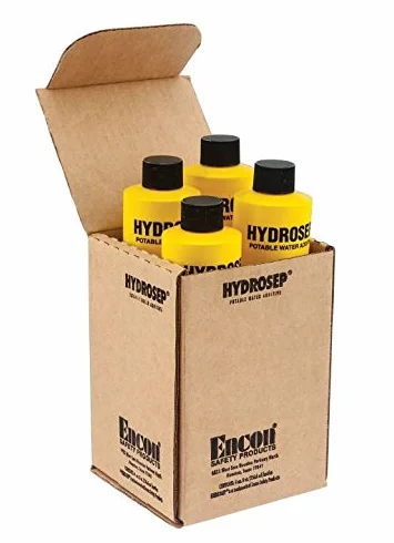 Hydrosep Aditivo para tratamiento de agua para estaciones de lavado de ojos – Caja de 4 (8 onzas)
