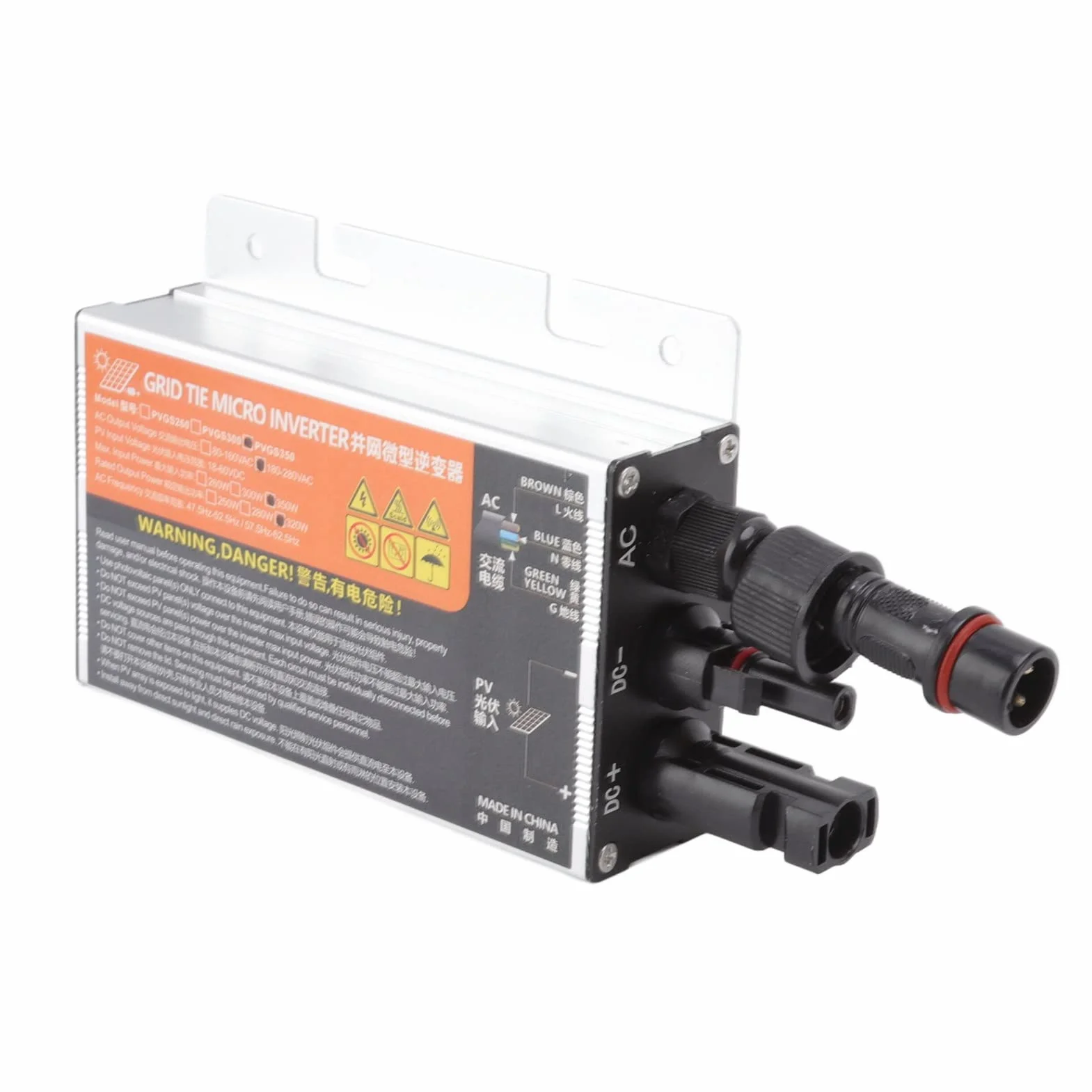 Inversor de lazo de cuadrícula, Microinversores para paneles solares Microinversor Solar Grid Tie 18‑60V inversor solar con alta tasa de conversión para pequeños sistemas solares
