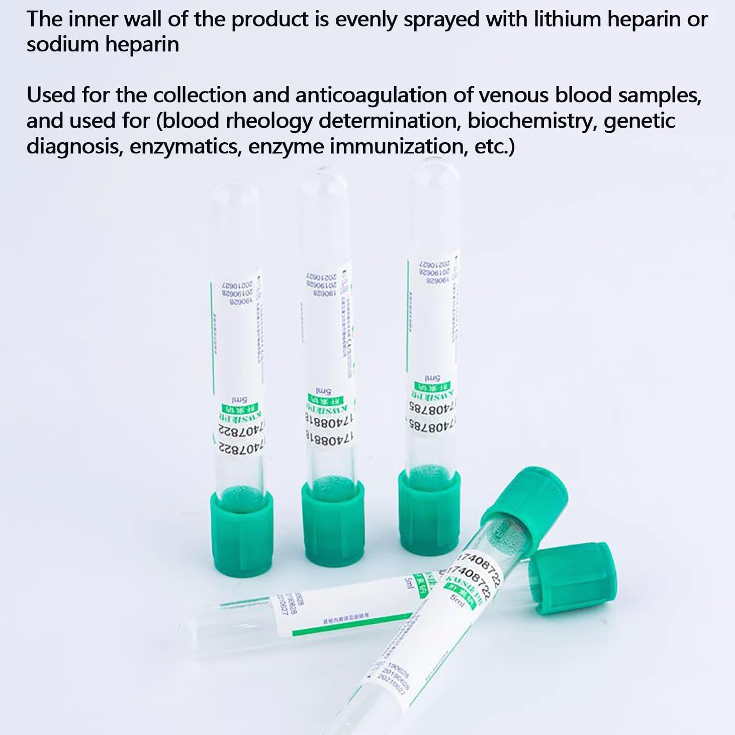 Tubos de extracción de sangre al vacío con tapón de rosca para uso en laboratorio, ideales para aplicaciones médicas y de diagnóstico